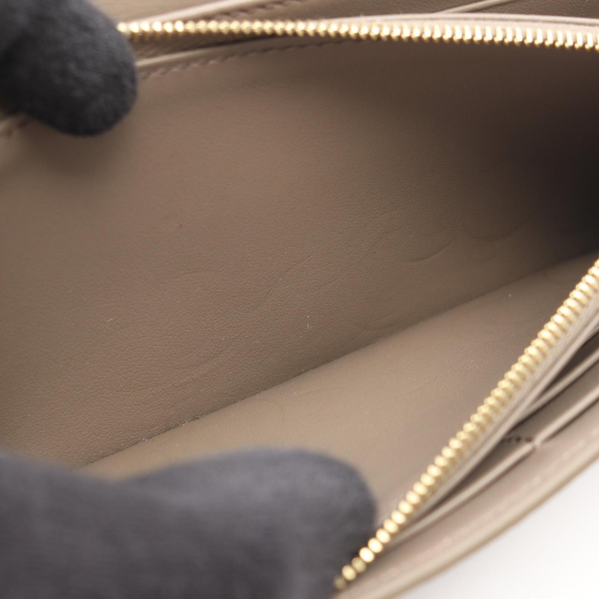 Celine Beige Leather Long Wallet (Bi-Fold) (Pre-Owned)