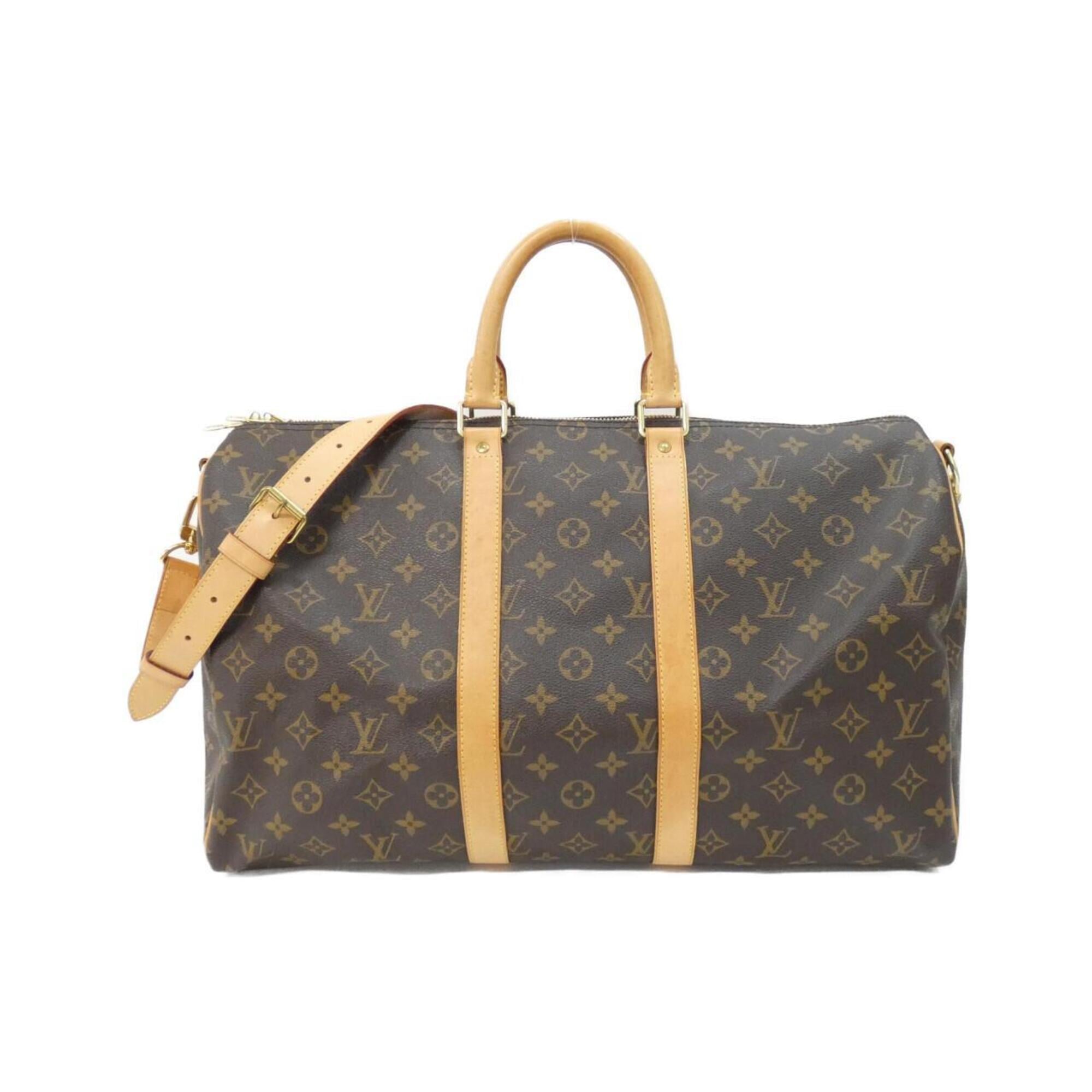 Louis Vuitton Marron Coated Canvas Boston Bag (Pre-Owned)