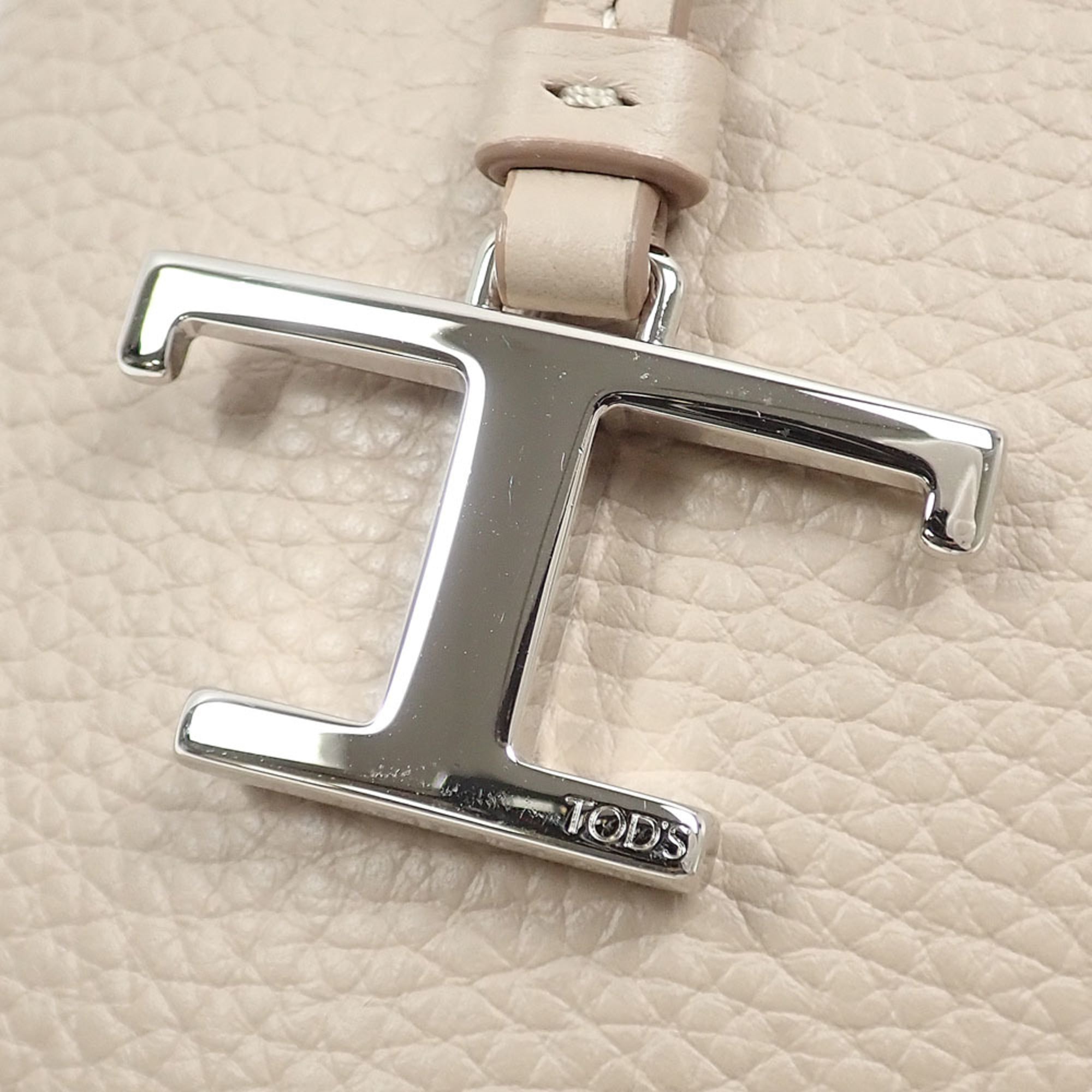Tod's Beige Leather Shoulder Bag (Pre-Owned)
