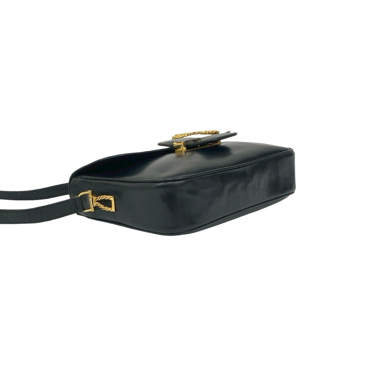 Celine Black Leather Pochette Shoulder Bag (Pre-Owned)