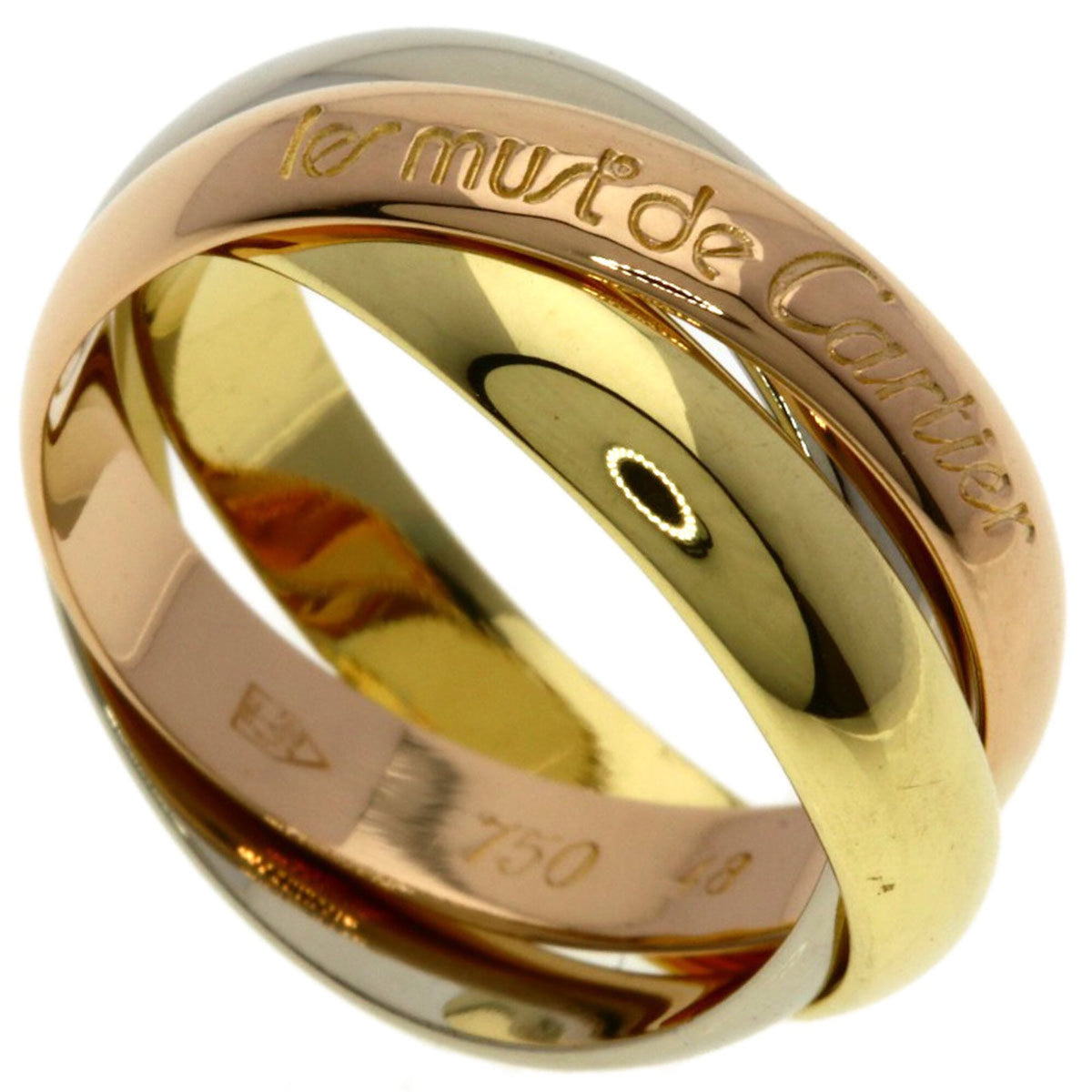 Cartier Trinity Yellow Gold (18K) Pink Gold (18K) White Gold (18K) Band Ring (Pre-Owned)