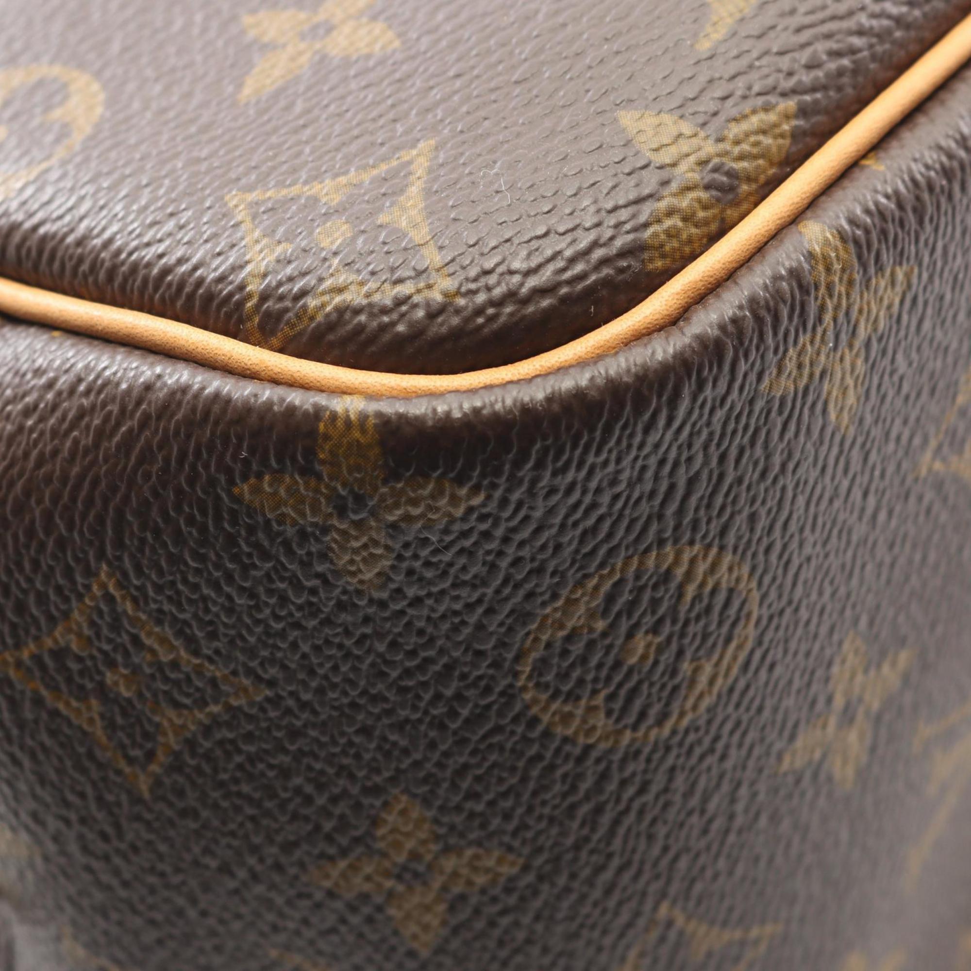 Louis Vuitton Monogram Brown Coated Canvas Leather Handbag (Pre-Owned)