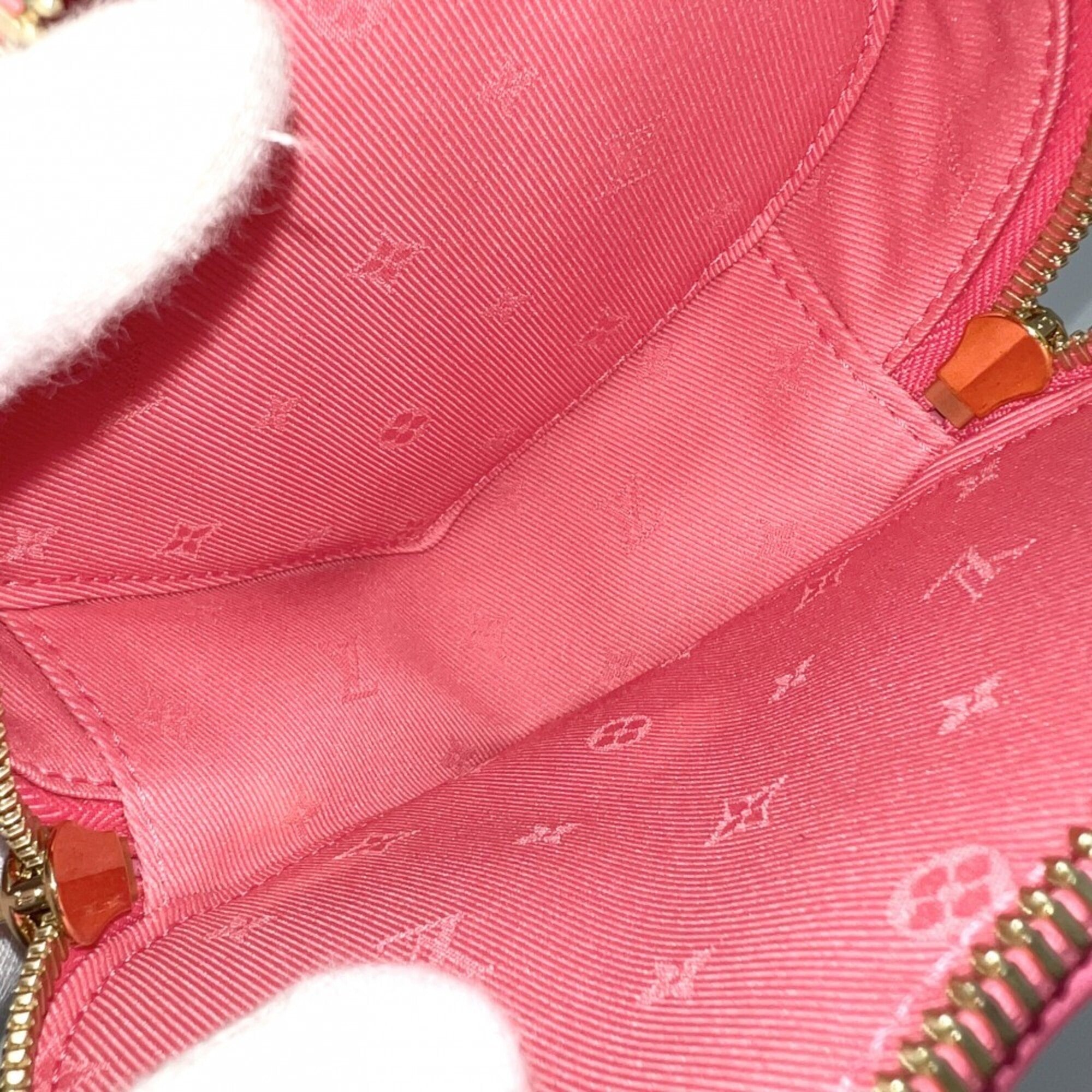 Louis Vuitton Pink Leather Pouch Shoulder Bag (Pre-Owned)