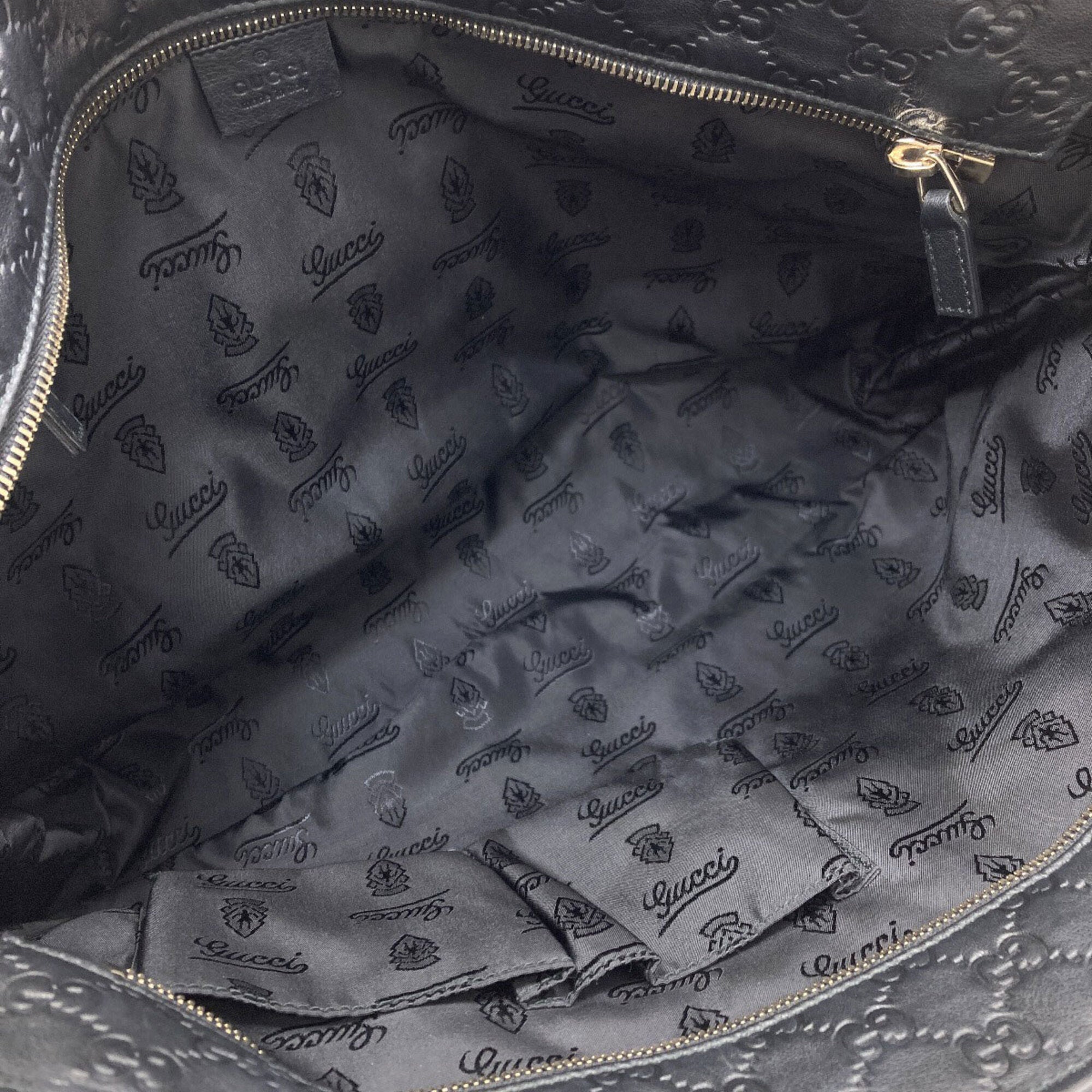Gucci Black Leather Tote Bag (Pre-Owned)