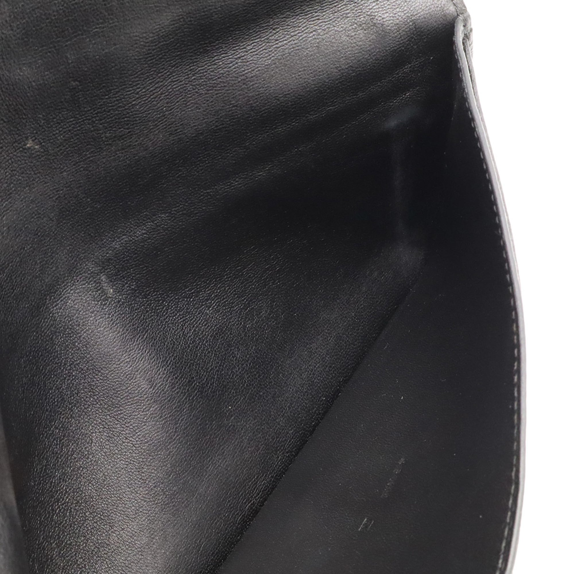 Hermes Black Togo Leather Long Wallet (Bi-Fold) (Pre-Owned)