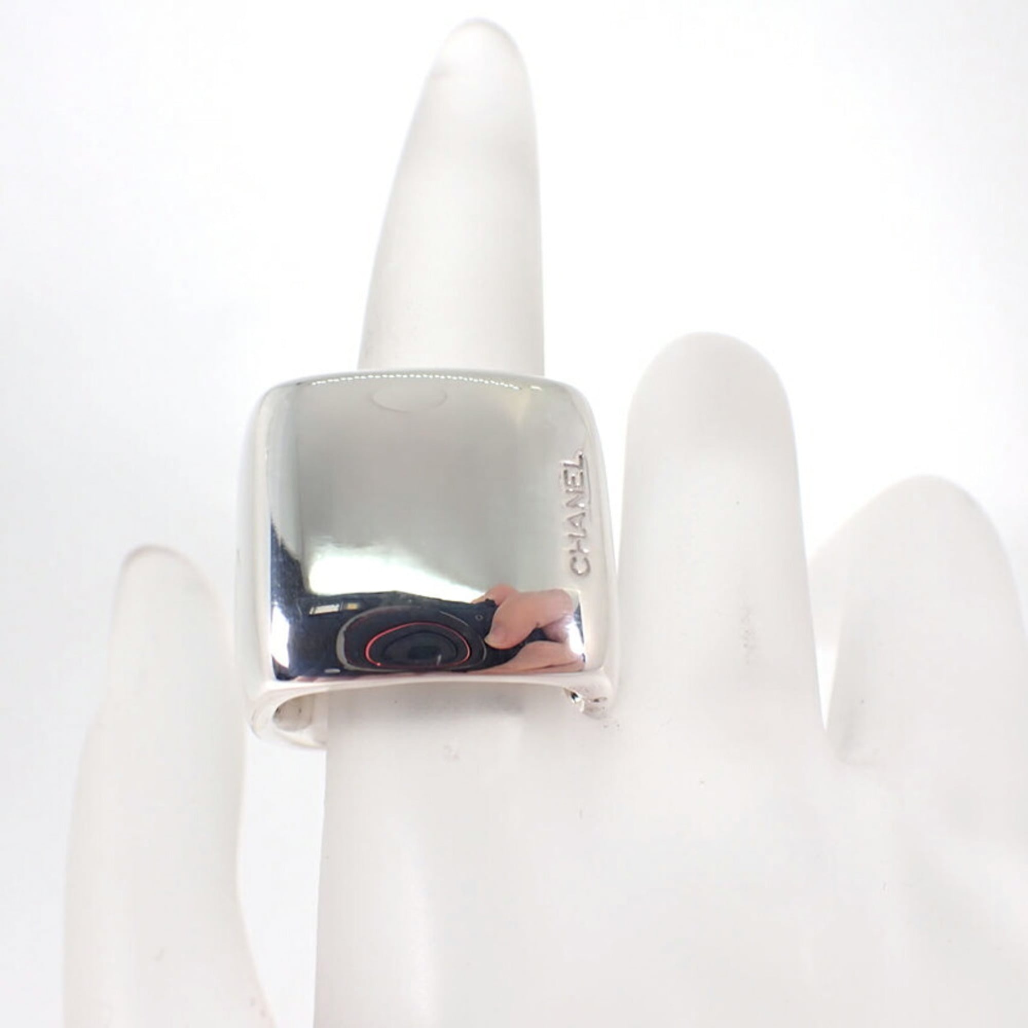 Chanel Silver Sterling Silver 925 Band Ring (Pre-Owned)