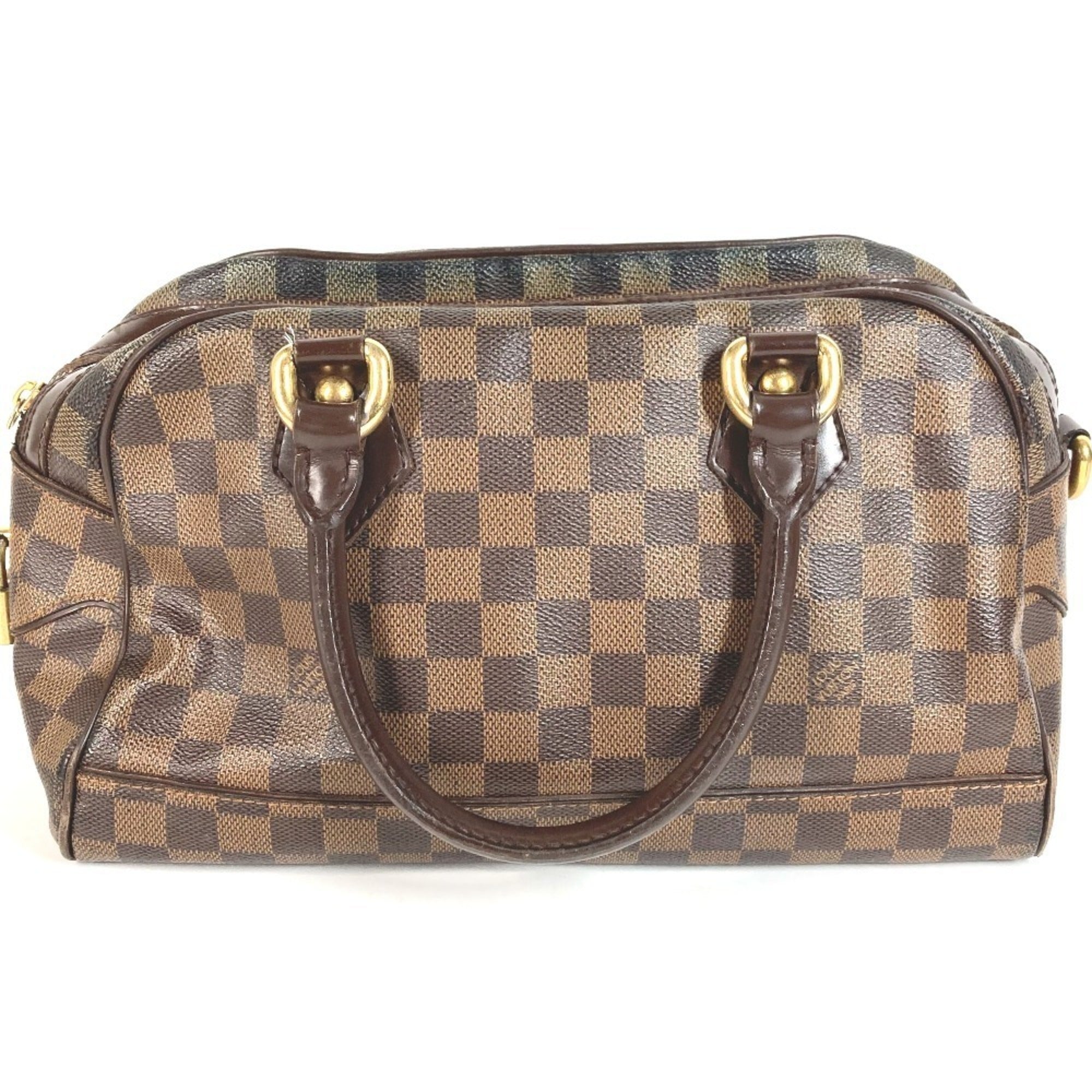 Louis Vuitton Damier Ebene Damier Canvas Boston Bag Handbag (Pre-Owned)