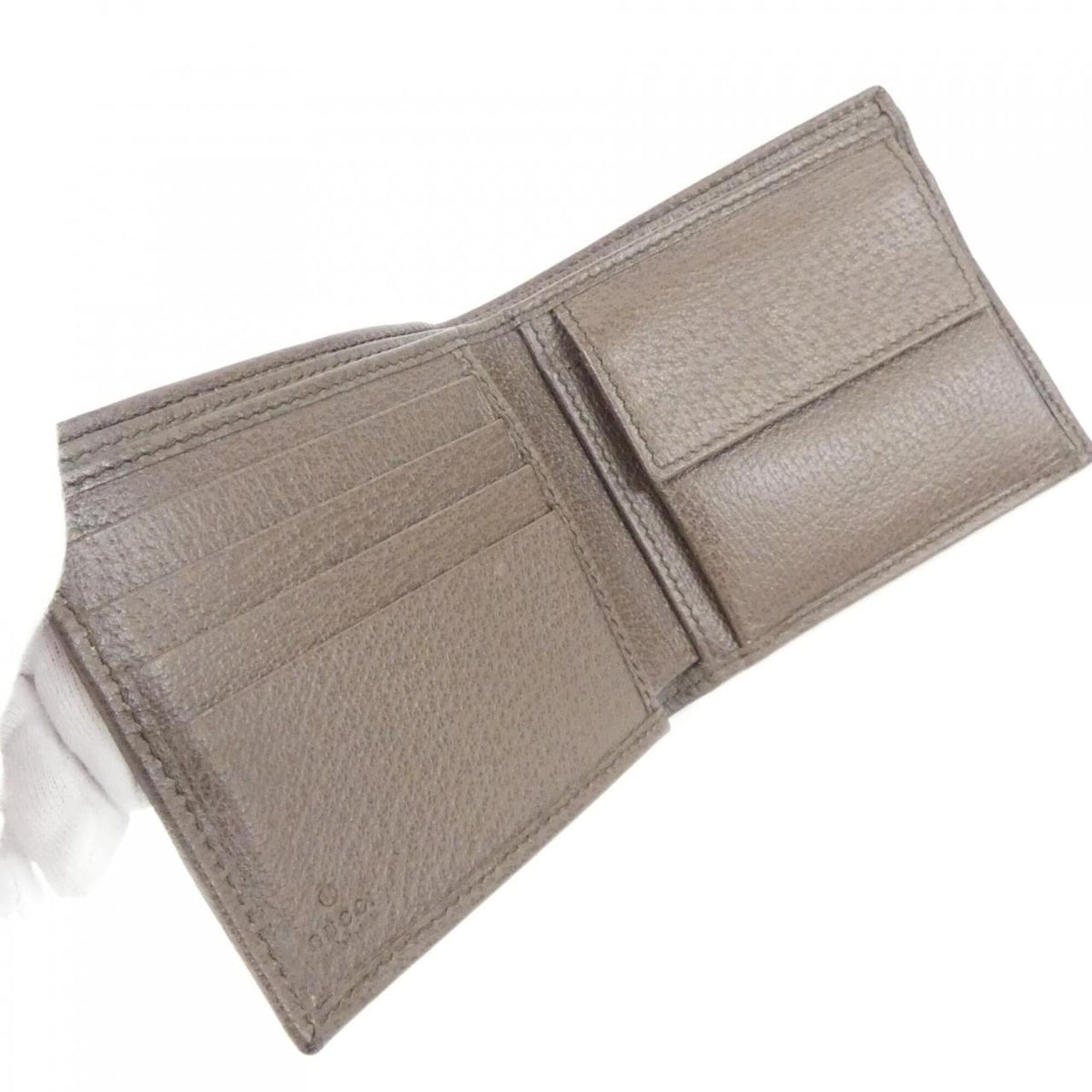 Gucci Ophidia Beige Brown Gg Supreme Leather Wallet (Bi-Fold) (Pre-Owned)