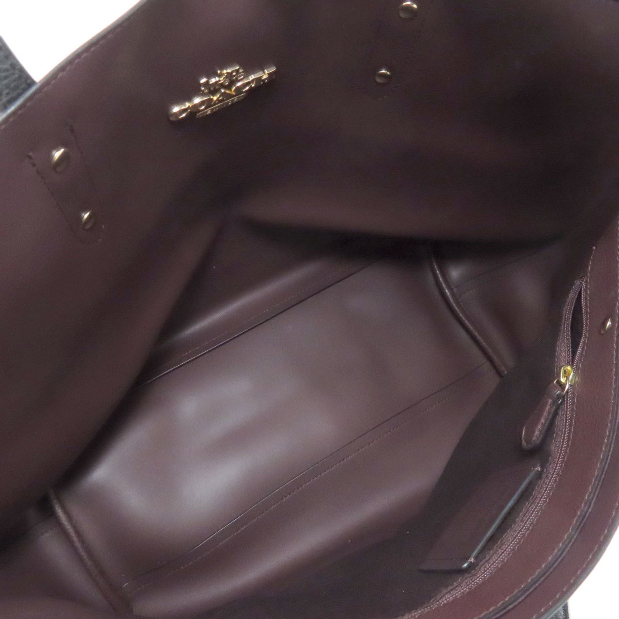 Coach Black Leather Tote Bag (Pre-Owned)