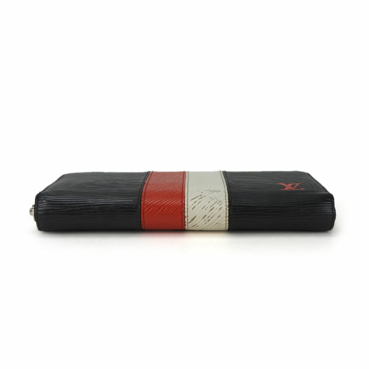 Louis Vuitton Black Red Color White Epi Leather Long Wallet (Bi-Fold) (Pre-Owned)