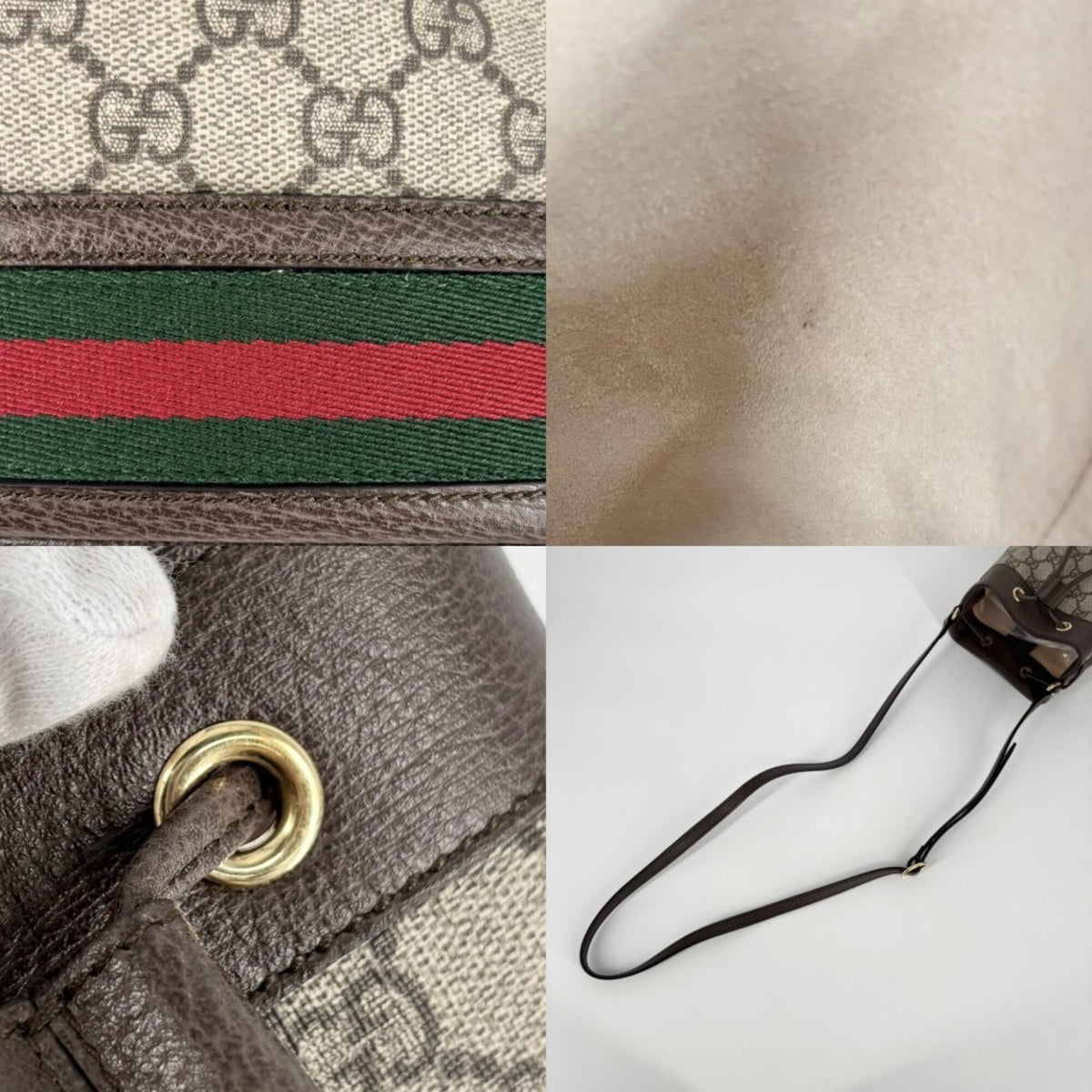 Gucci Beige Gg Supreme Canvas Shoulder Bag (Pre-Owned)