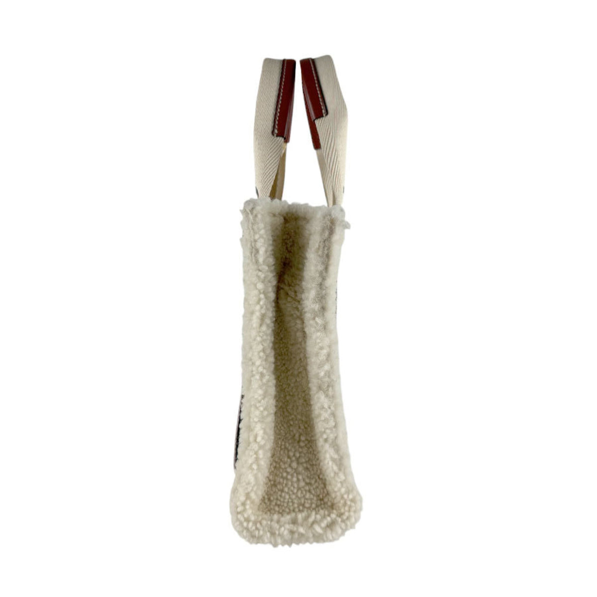 Chloé Brown Ivory Leather Fur Handbag Shoulder Bag (Pre-Owned)