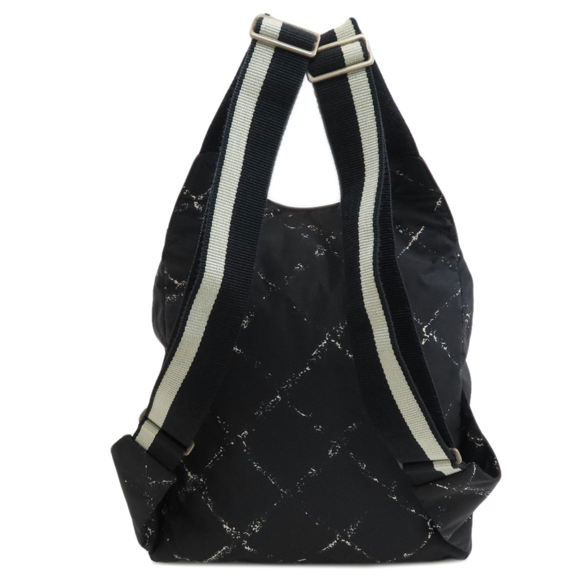 Chanel Travel Line Black Nylon Backpack (Pre-Owned)