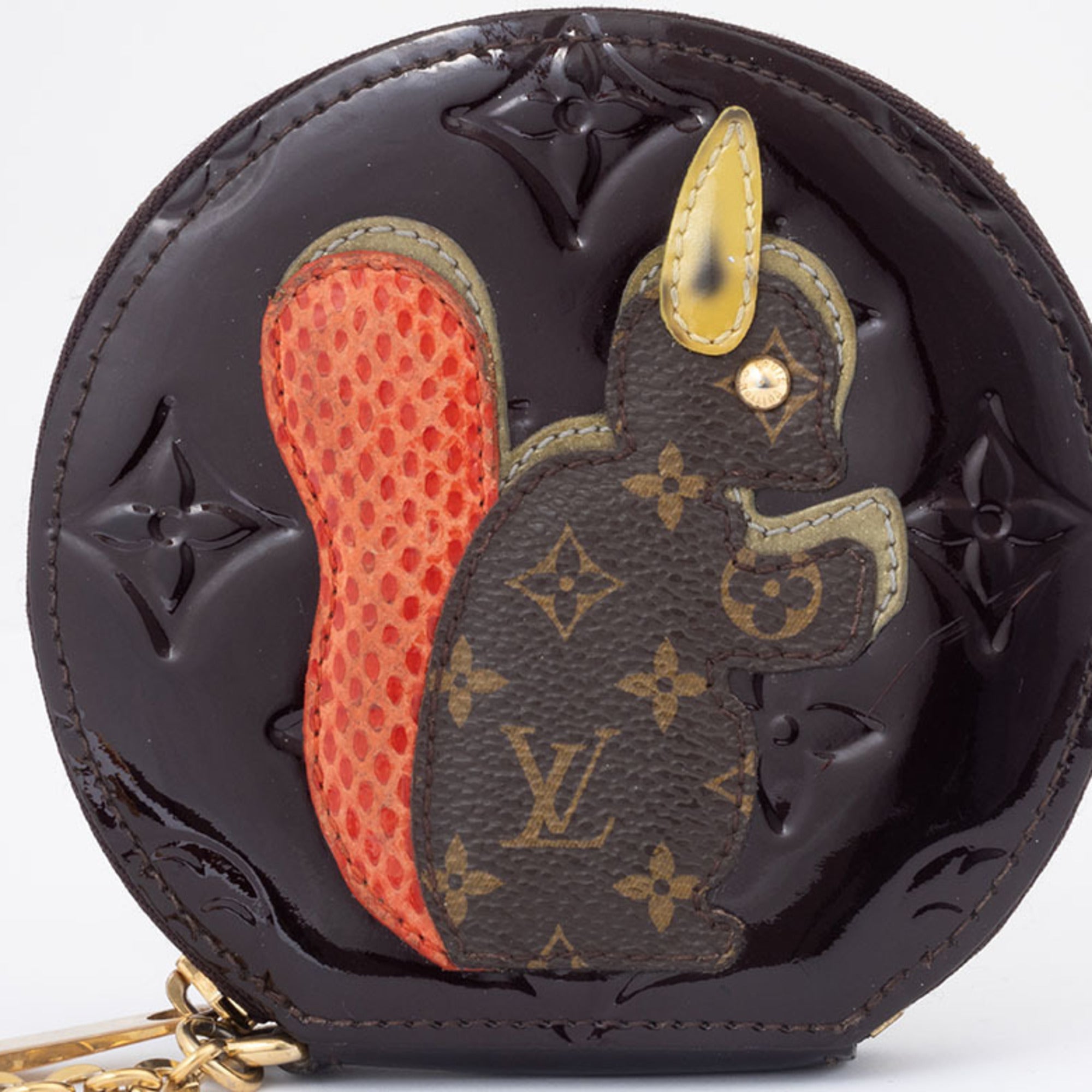 Louis Vuitton Monogram Vernis Amarante Monogram Vernis Coin Purse/Coin Case (Pre-Owned)