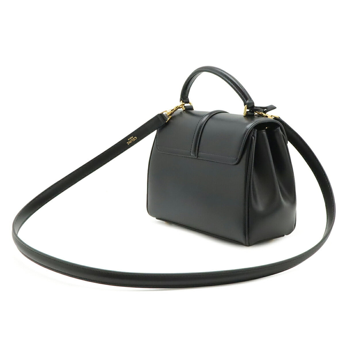 Celine Black Leather Handbag Shoulder Bag (Pre-Owned)
