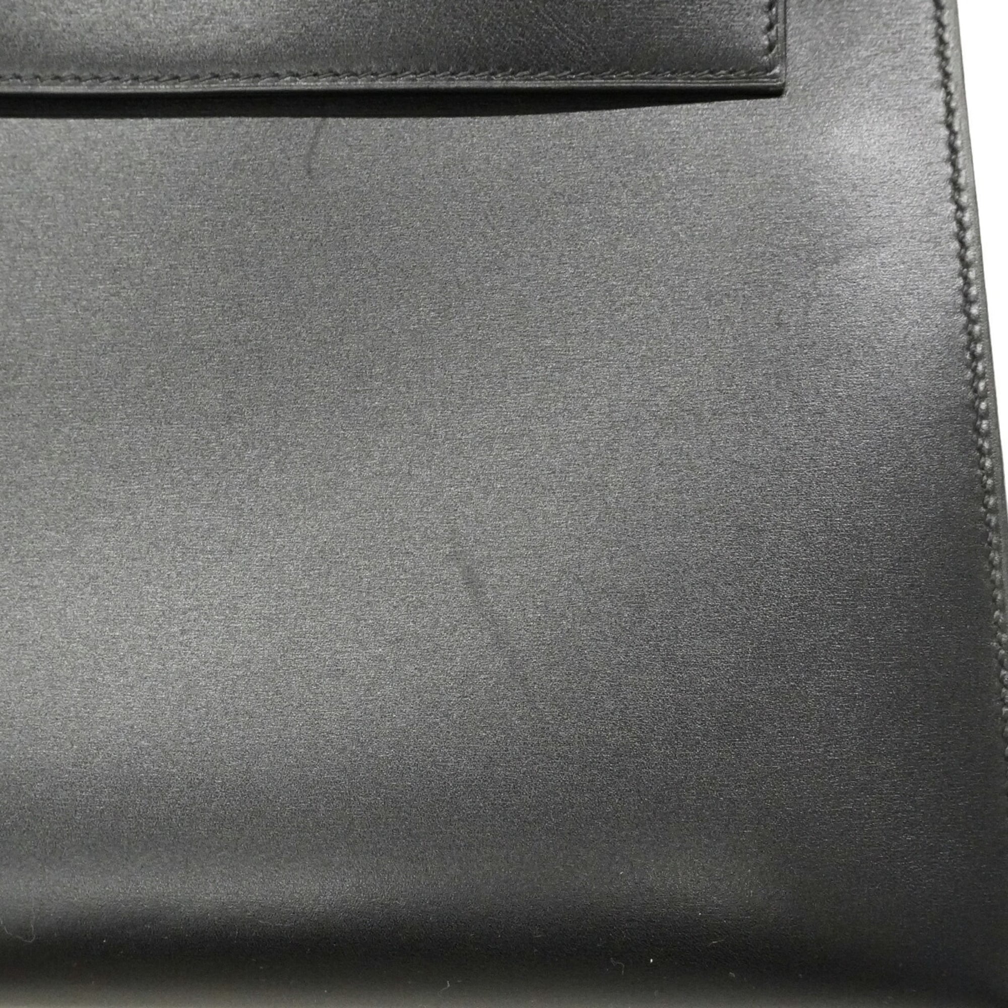 Hermes Black Box Calf Leather Handbag (Pre-Owned)