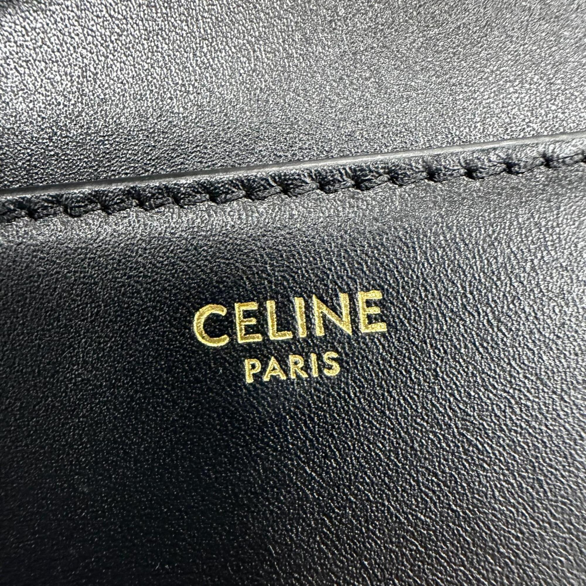 Celine Black Leather Handbag Shoulder Bag (Pre-Owned)