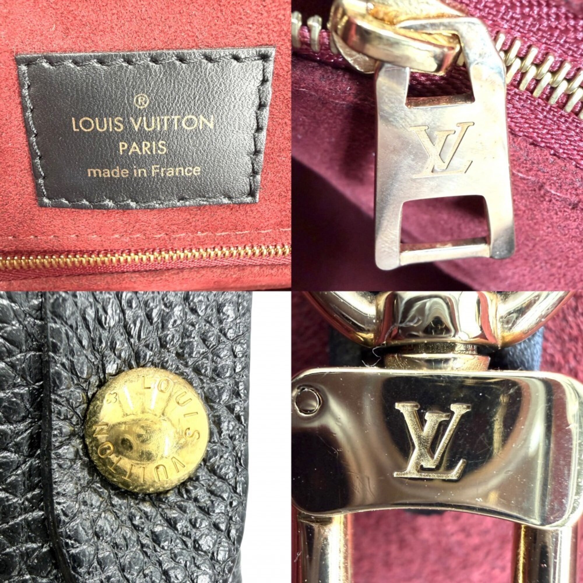 Louis Vuitton Monogram Empreinte Beige Black Monogram Empreinte Handbag Tote Bag (Pre-Owned)