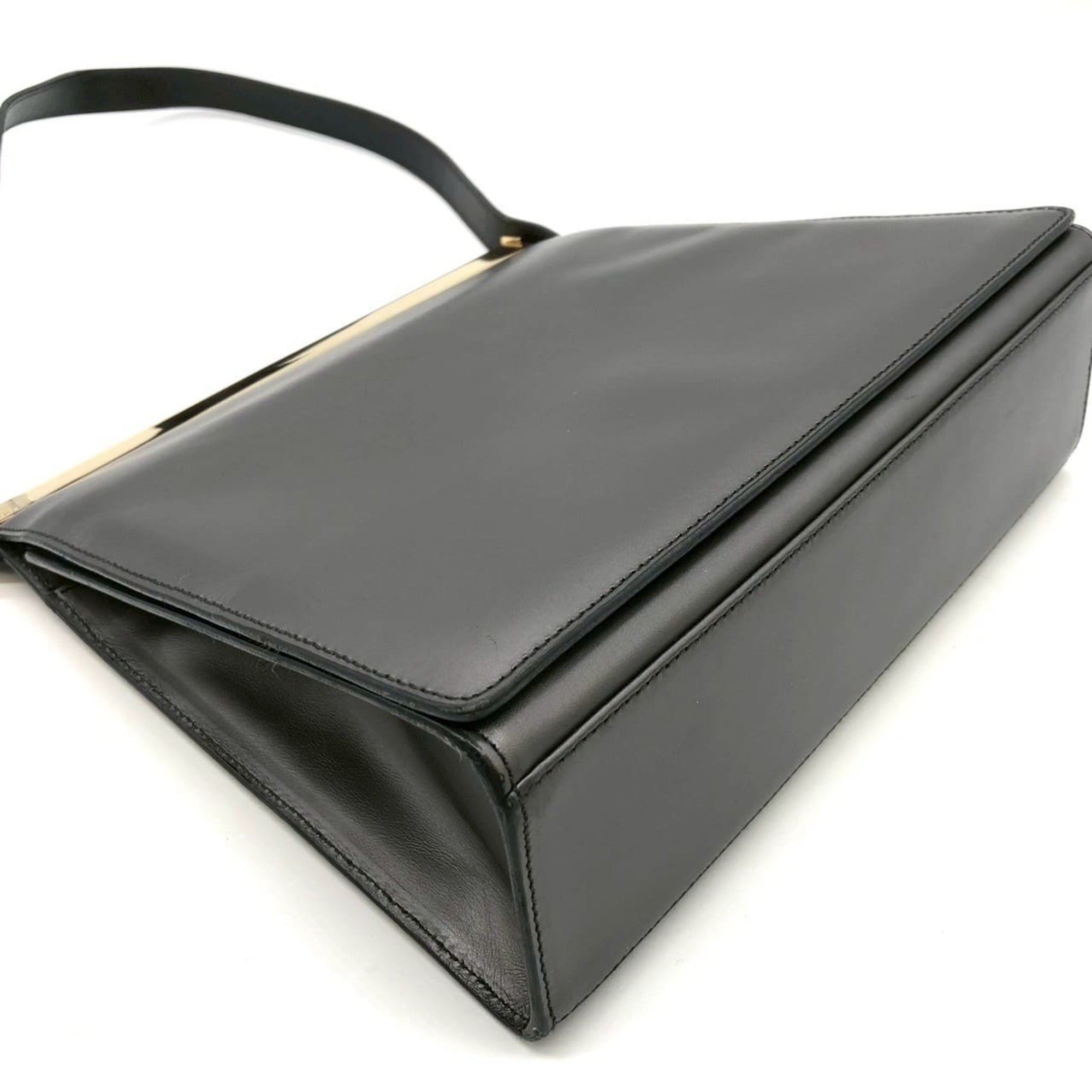 Gucci Gray Leather Shoulder Bag (Pre-Owned)