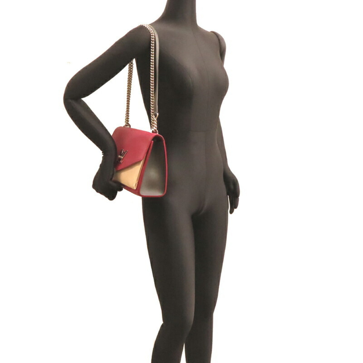 Louis Vuitton Bordeaux Ivory Leather Shoulder Bag (Pre-Owned)