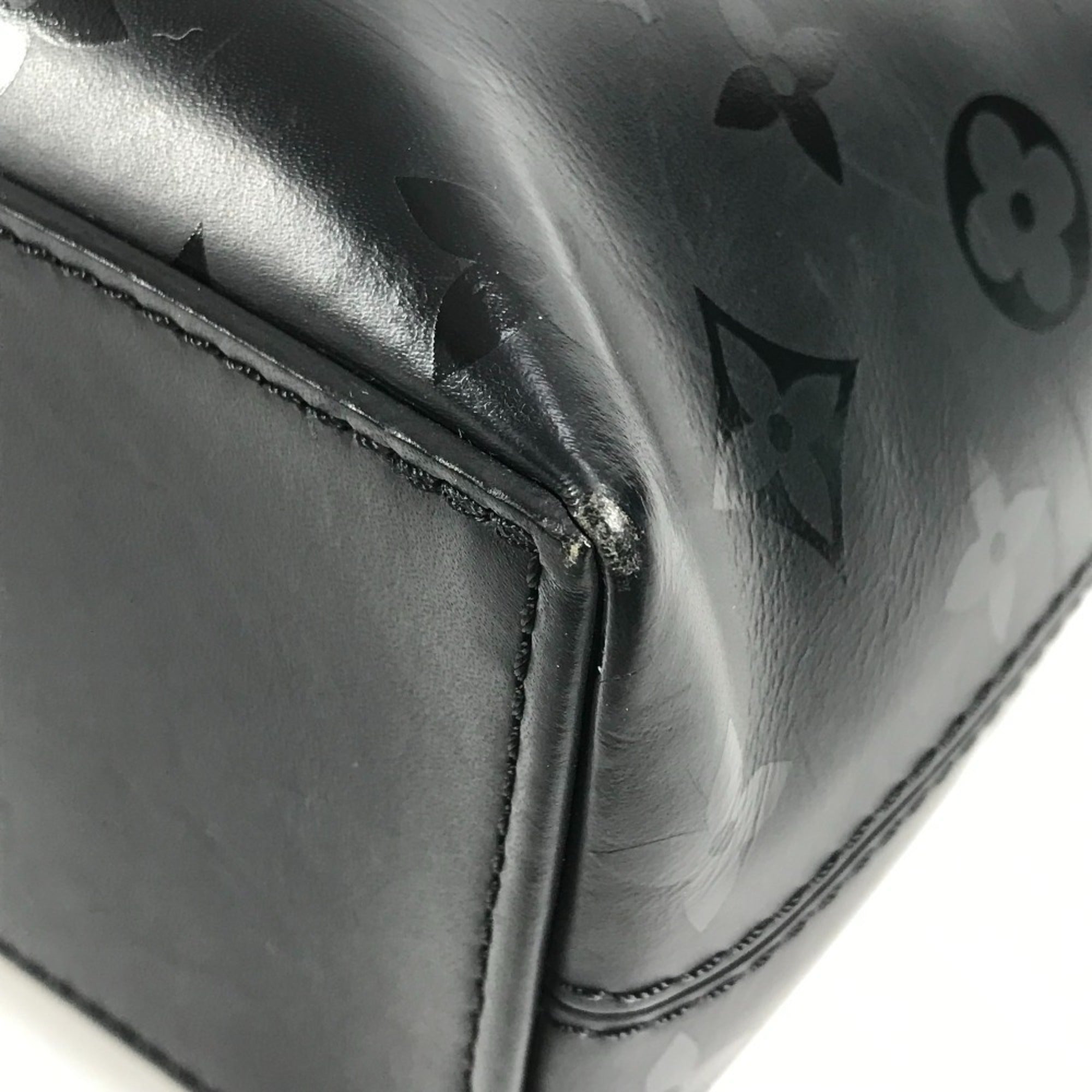 Louis Vuitton Black Noir Leather Briefcase Handbag Tote Bag (Pre-Owned)