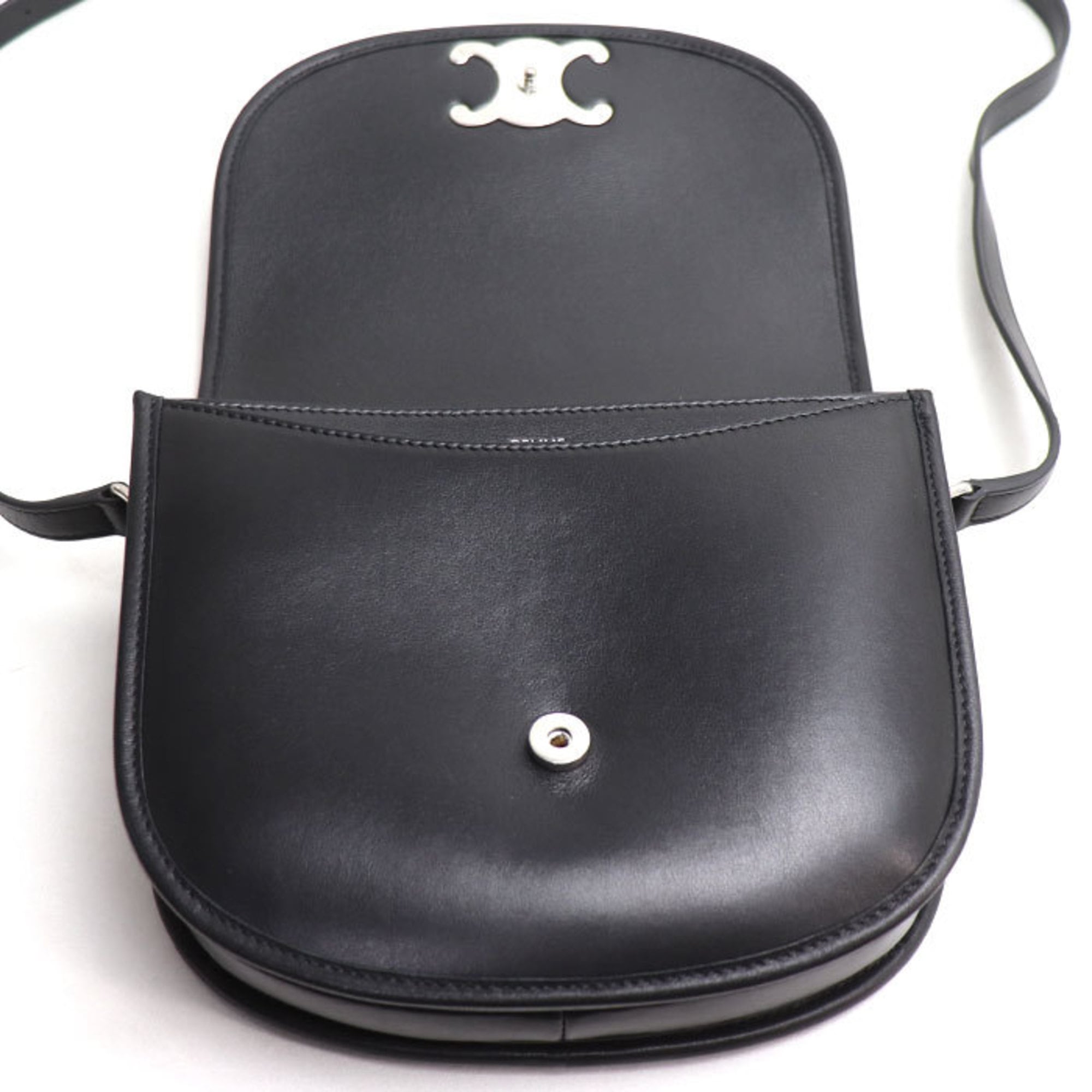 Celine Black Leather Shoulder Bag (Pre-Owned)
