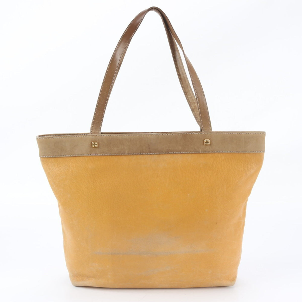 Loewe Brown Orange Leather Handbag Shoulder Bag Tote Bag (Pre-Owned)