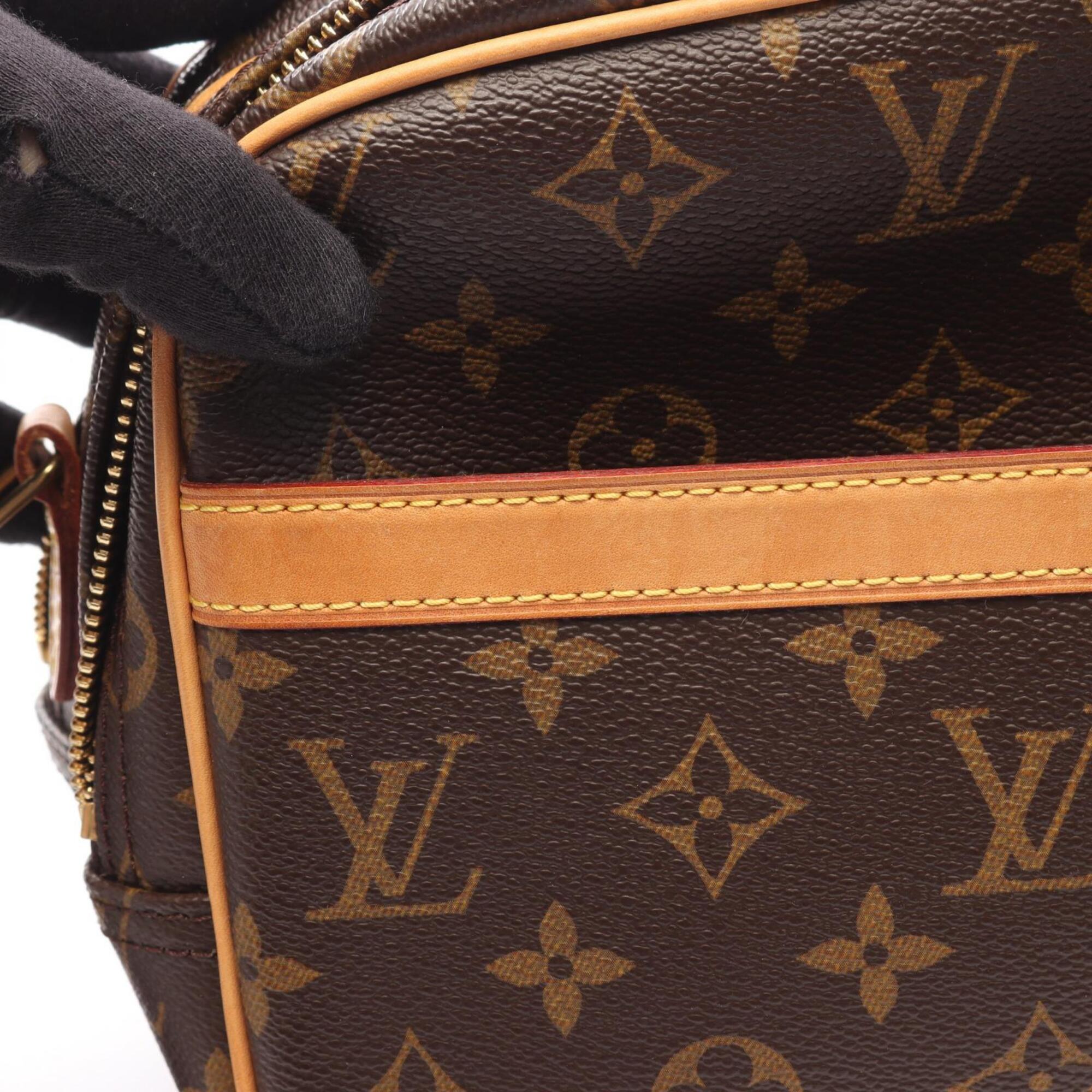 Louis Vuitton Brown Monogram Coated Canvas Leather Shoulder Bag (Pre-Owned)