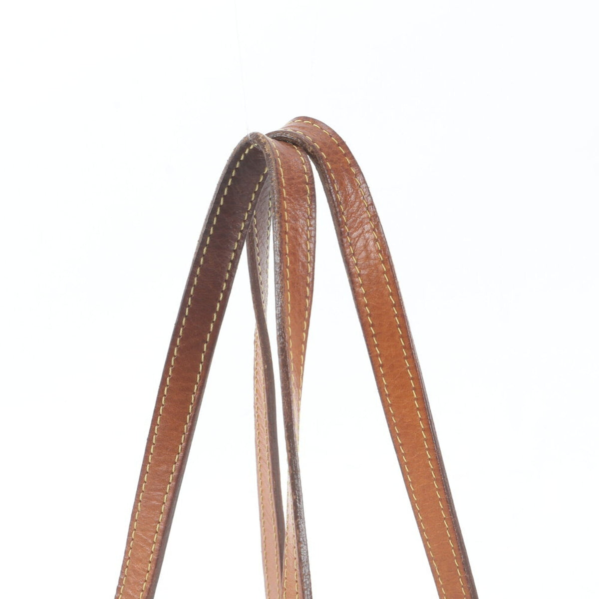 Louis Vuitton Brown Leather Coated Canvas Handbag Shoulder Bag Tote Bag (Pre-Owned)