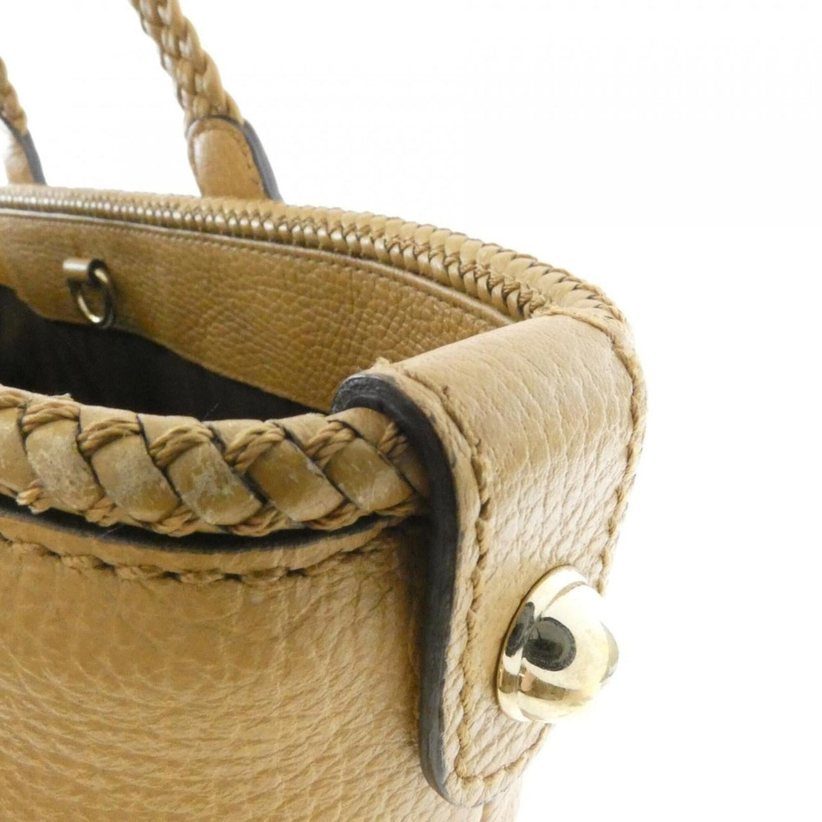 Gucci Dark Beige Leather Handbag (Pre-Owned)