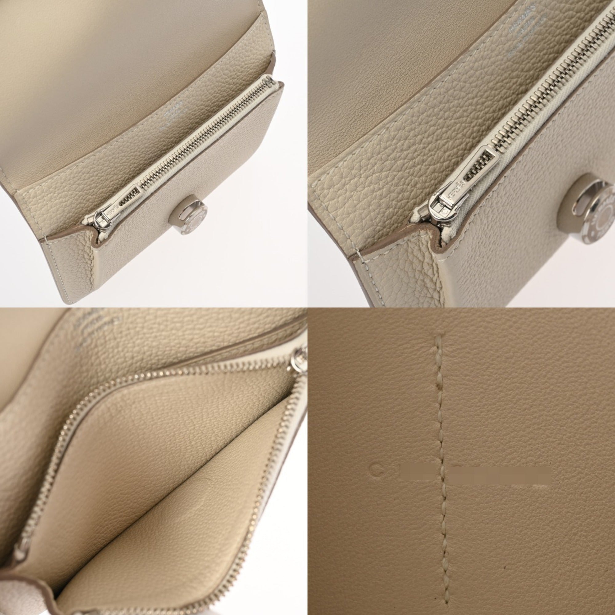 Hermes Togo Leather Wallet (Bi-Fold) (Pre-Owned)