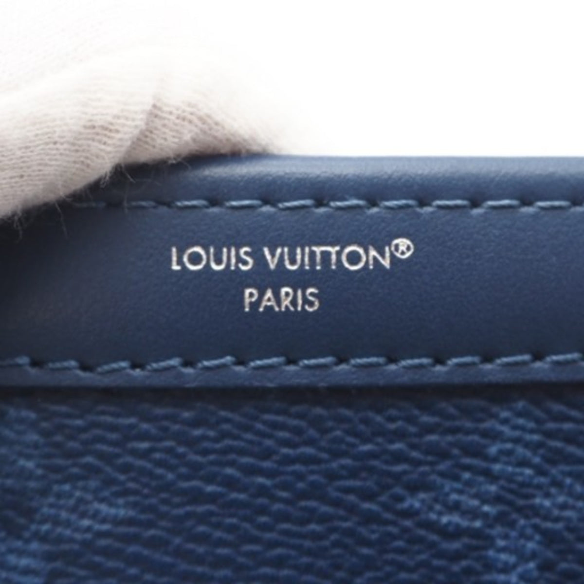 Louis Vuitton Blue Navy Coated Canvas Shoulder Bag (Pre-Owned)