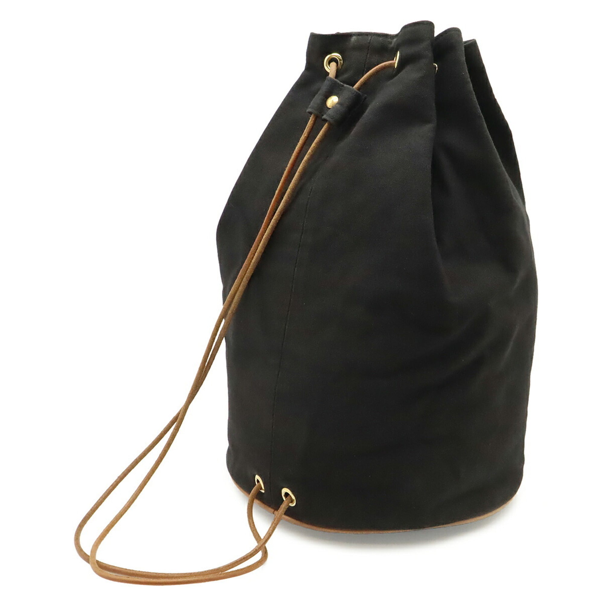 Hermes Black Canvas Shoulder Bag (Pre-Owned)