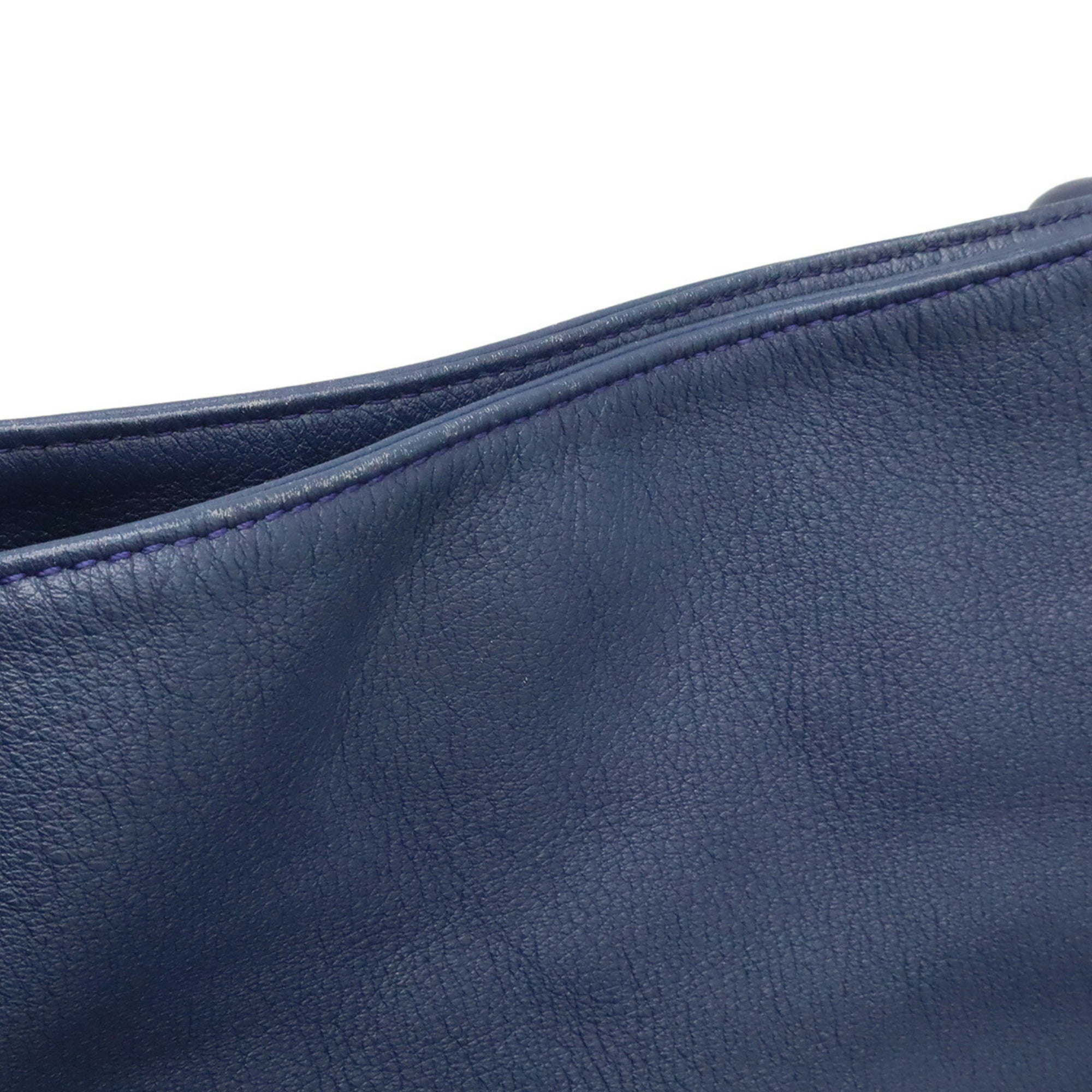 Loewe Flamenco Navy Leather Shoulder Bag (Pre-Owned)