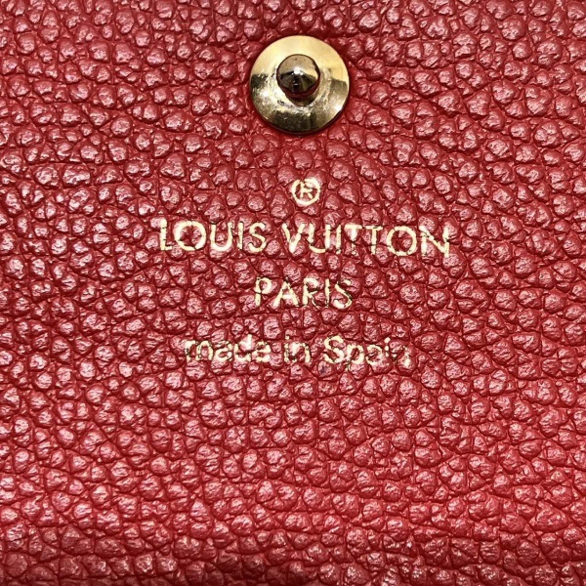 Louis Vuitton Monogram Empreinte Black Marine Rouge Leather Long Wallet (Bi-Fold) (Pre-Owned)