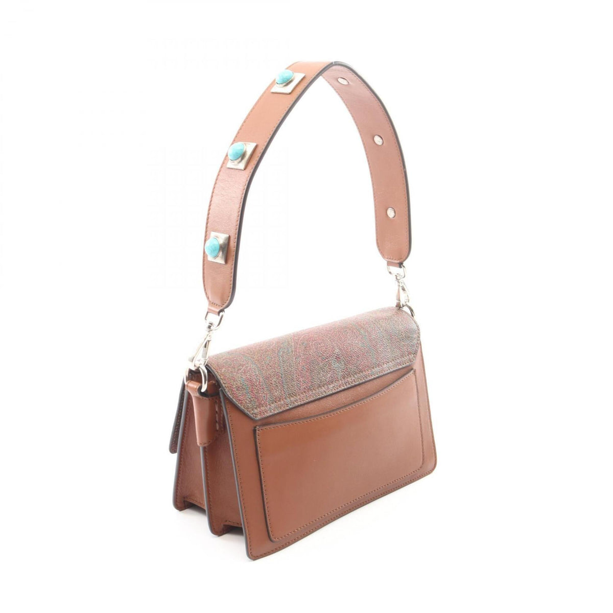 Etro Brown Coated Canvas Leather Handbag (Pre-Owned)