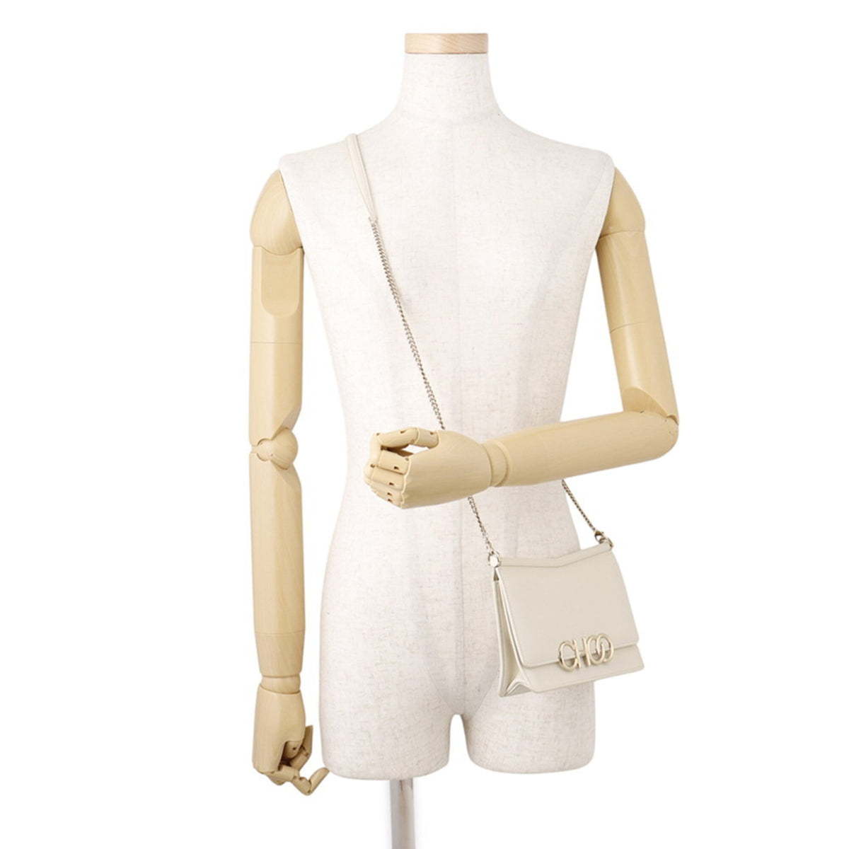 Jimmy Choo White Leather Handbag Shoulder Bag (Pre-Owned)