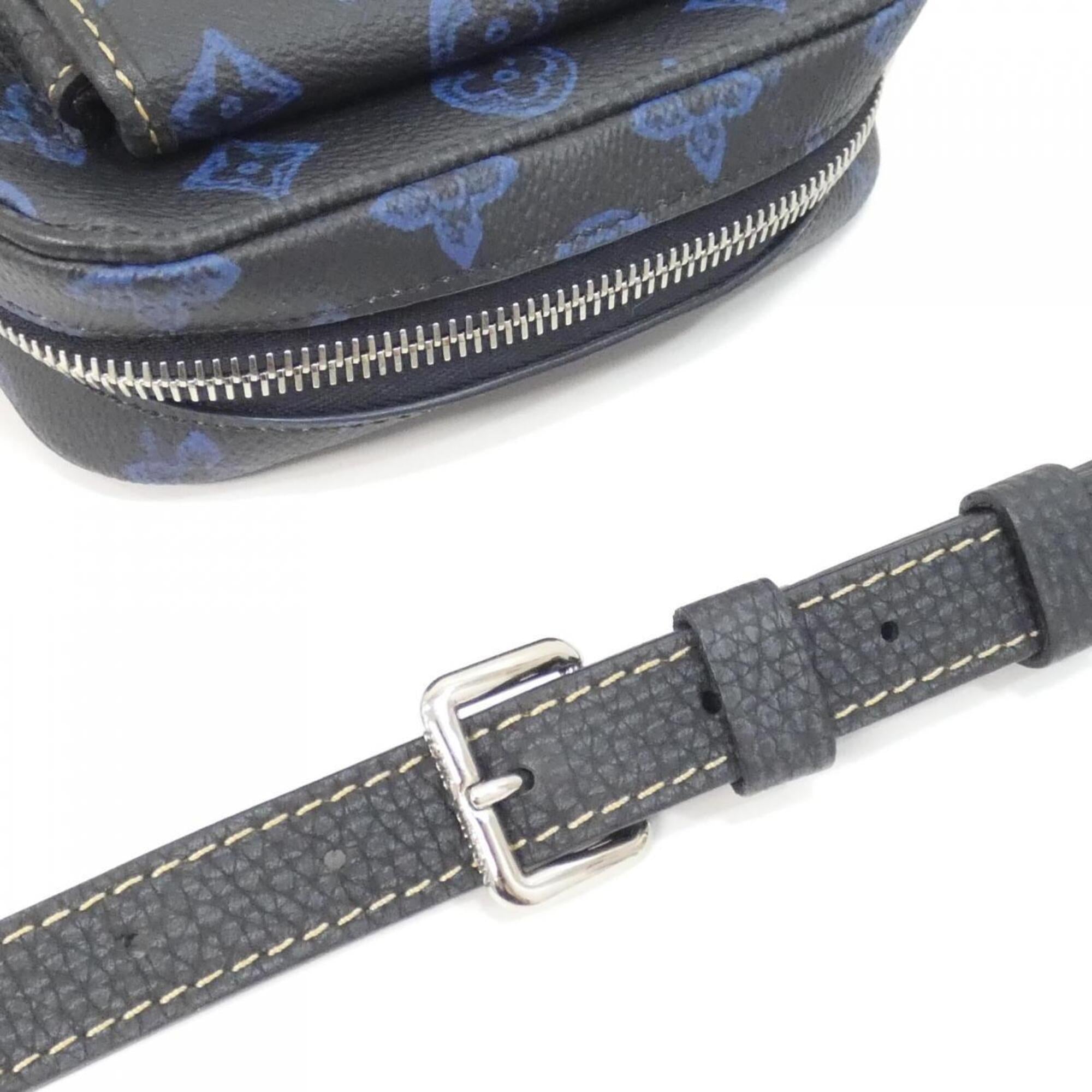 Louis Vuitton Blue Coated Canvas Shoulder Bag (Pre-Owned)