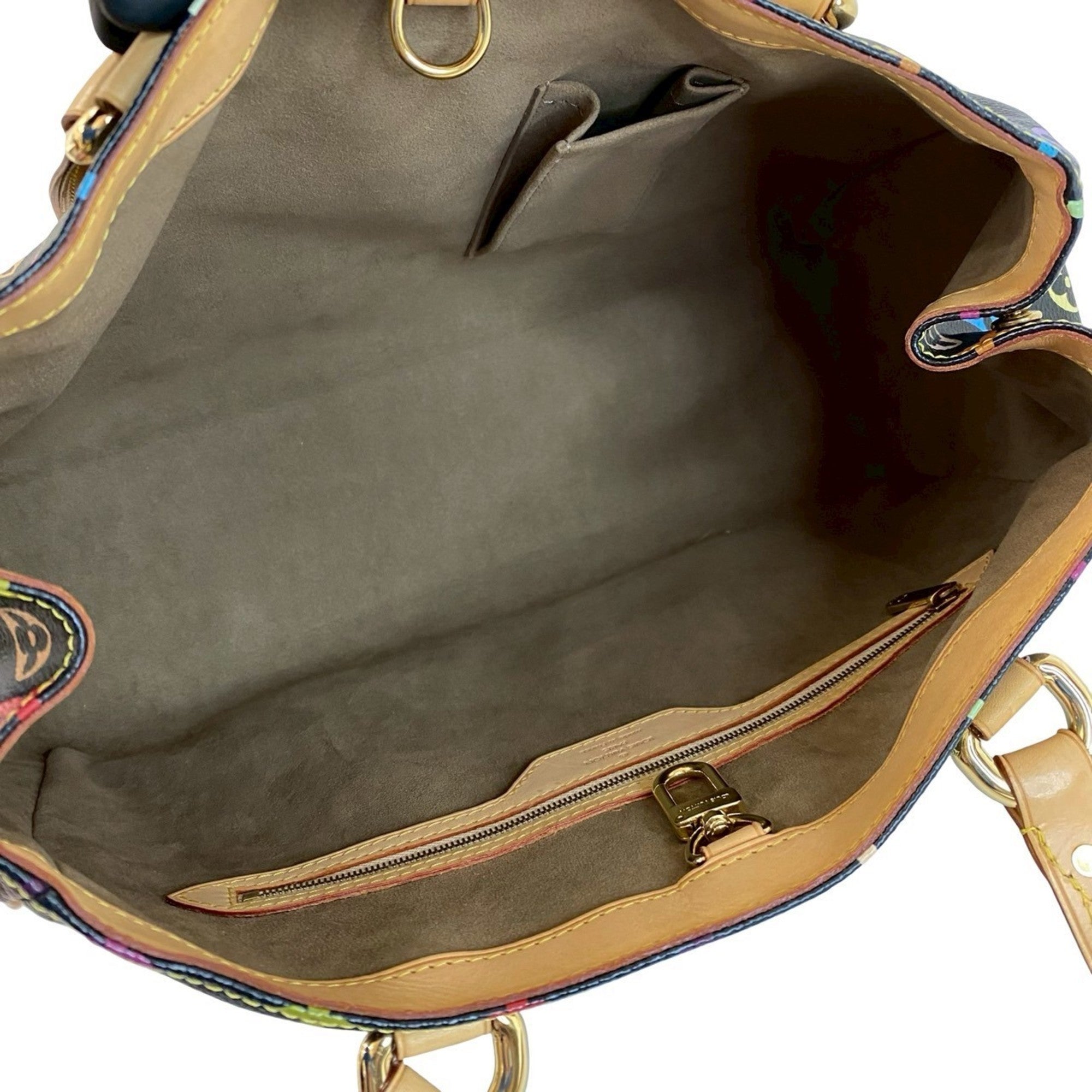 Louis Vuitton Black Multi-Color Leather Pvc Shoulder Bag Tote Bag (Pre-Owned)