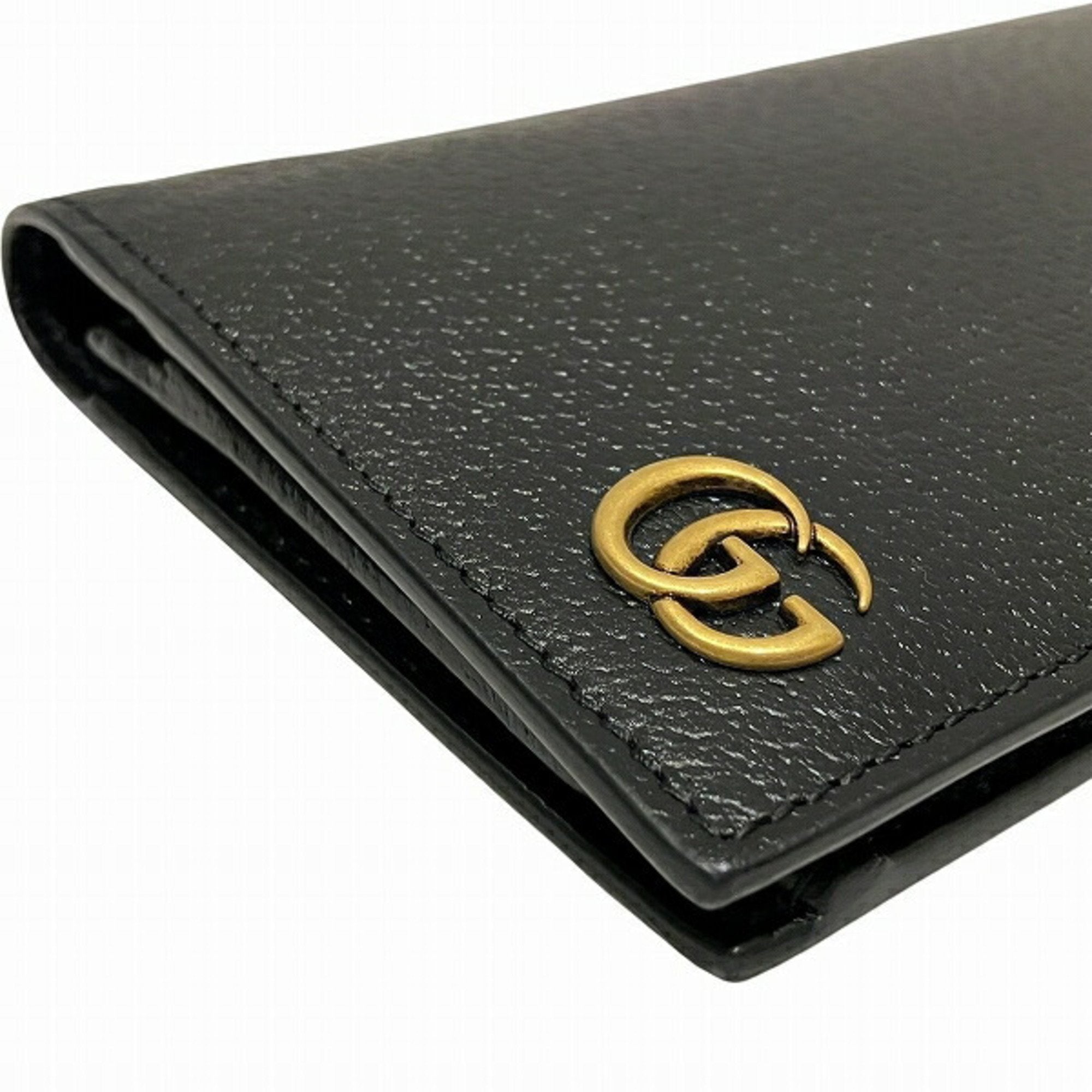 Gucci Black Leather Long Wallet (Bi-Fold) (Pre-Owned)