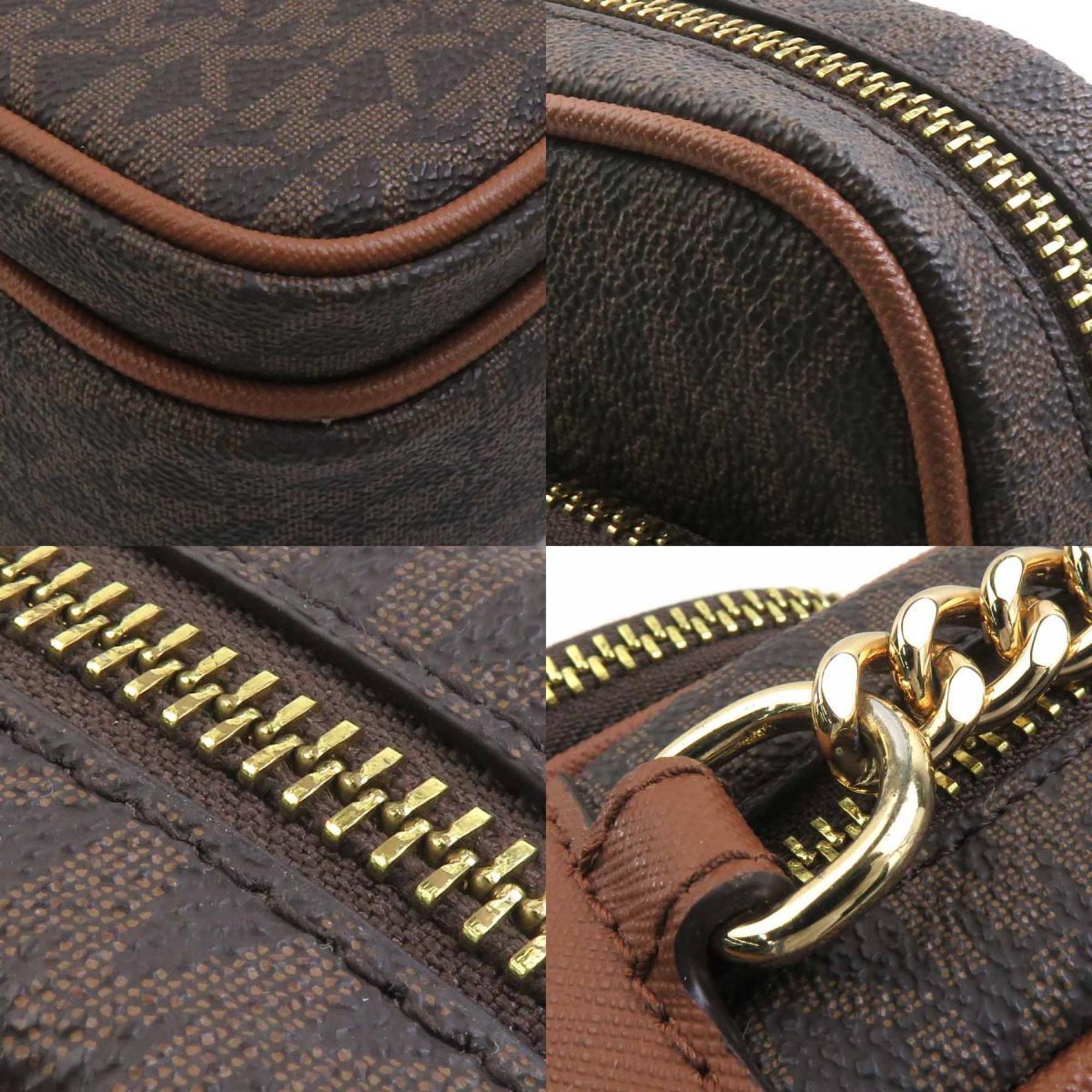 Michael Kors Brown Coated Canvas Shoulder Bag (Pre-Owned)