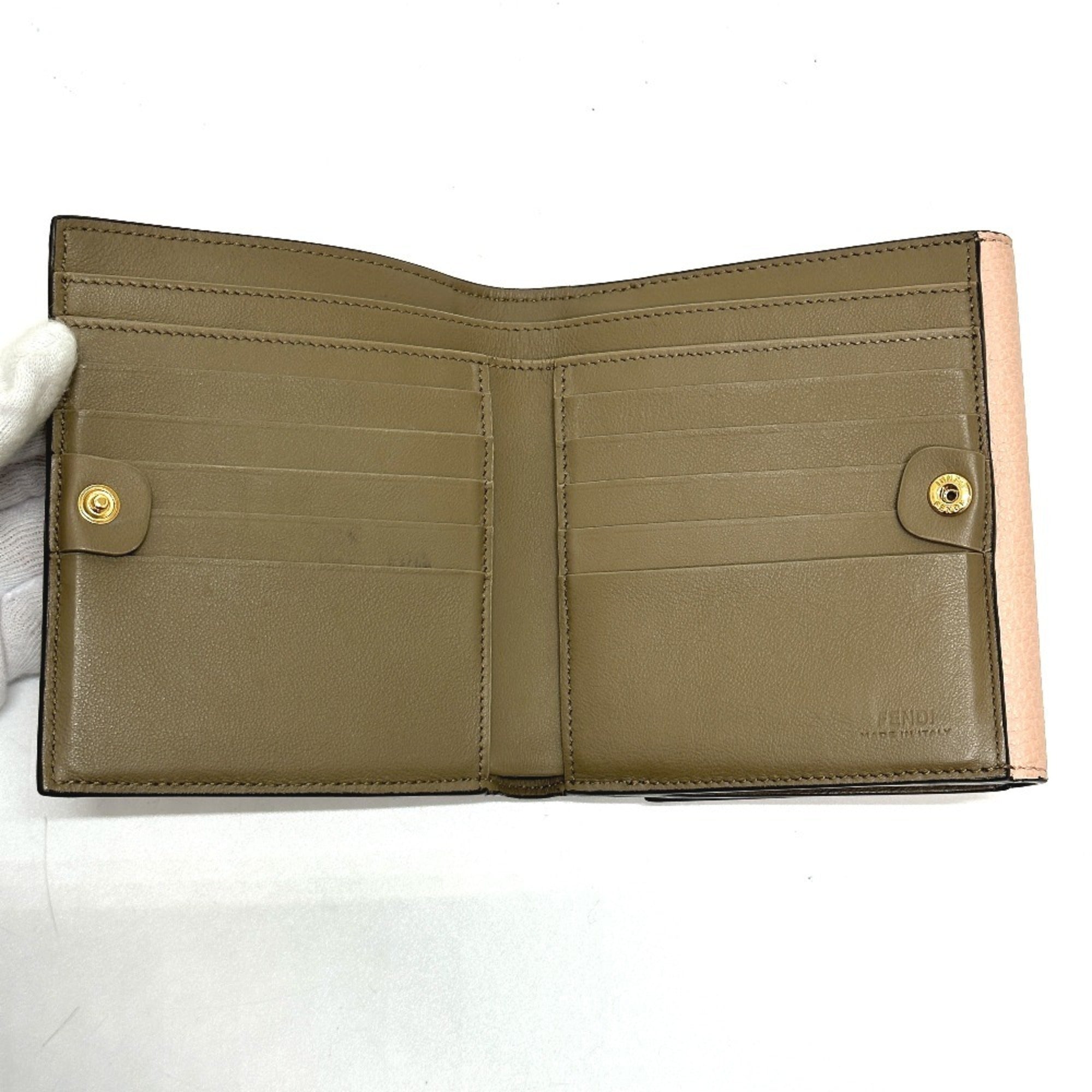 Fendi Pink Leather Wallet (Bi-Fold) (Pre-Owned)