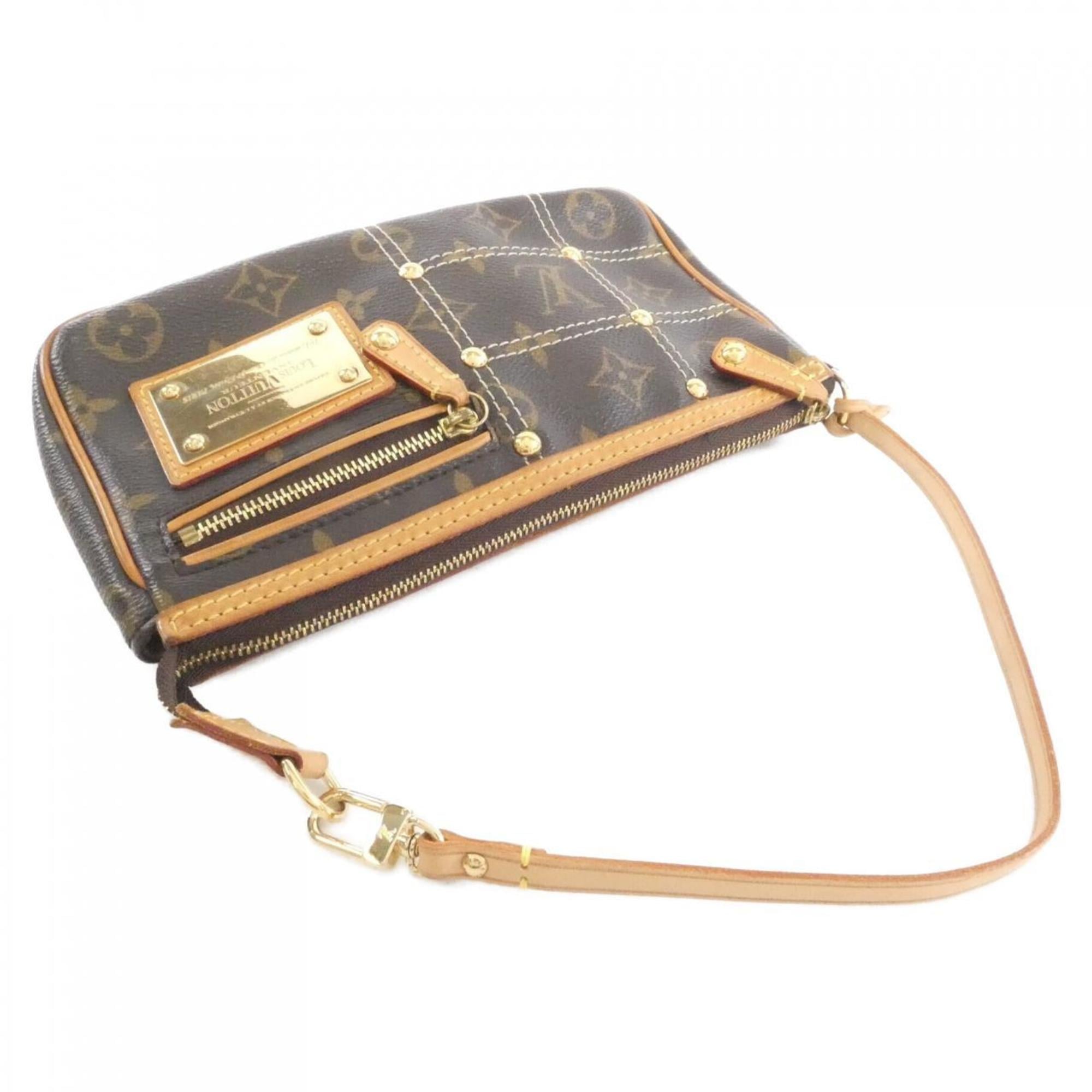 Louis Vuitton Marron Coated Canvas Pochette Pouch (Pre-Owned)
