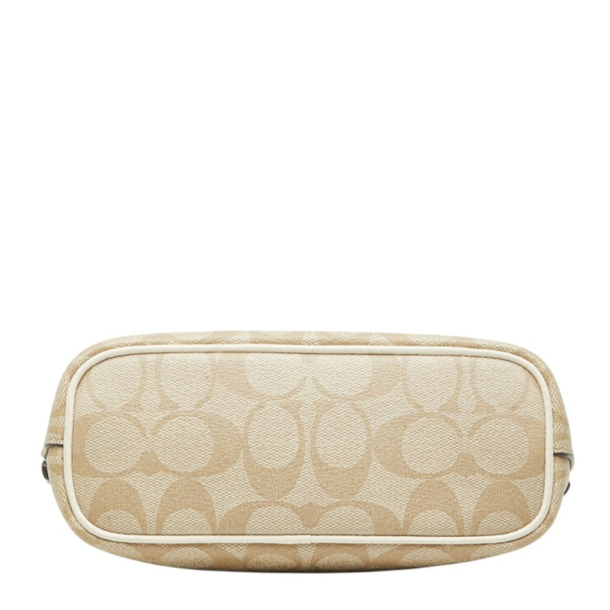 Coach Beige Pvc Leather Handbag Shoulder Bag (Pre-Owned)