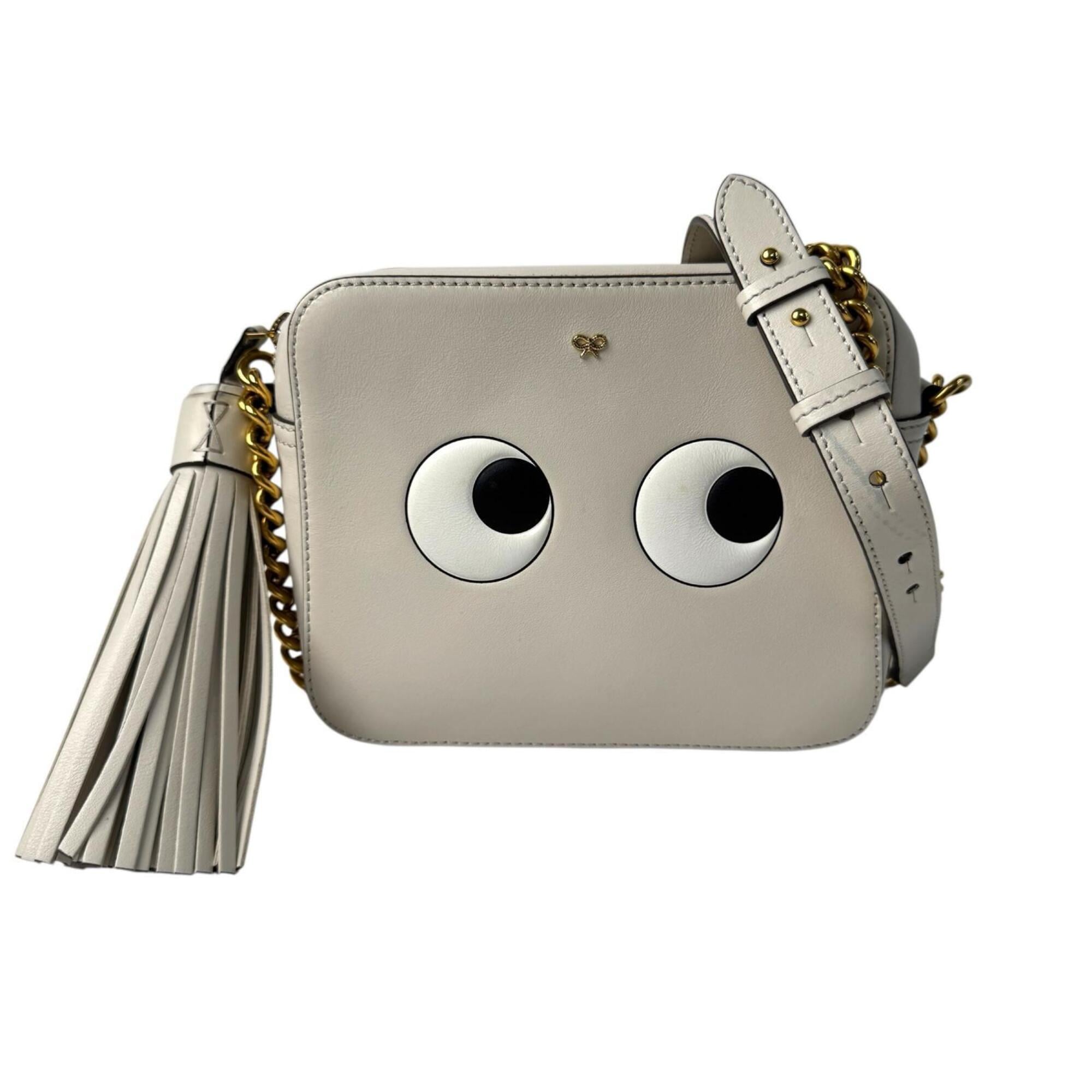 Anya Hindmarch Ivory Leather Shoulder Bag (Pre-Owned)