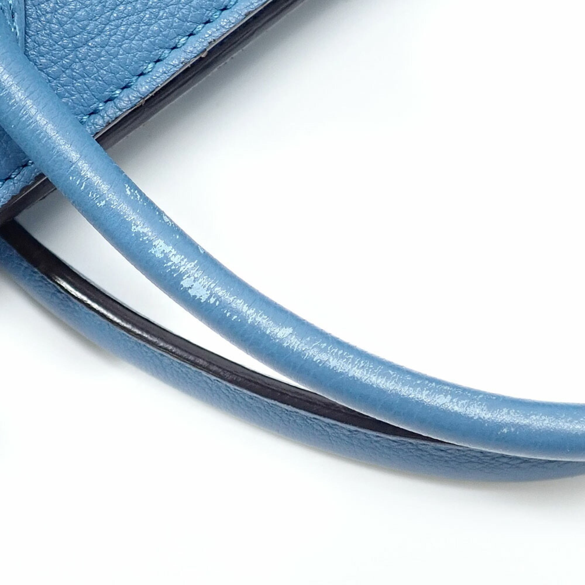Gucci Blue Leather Tote Bag (Pre-Owned)