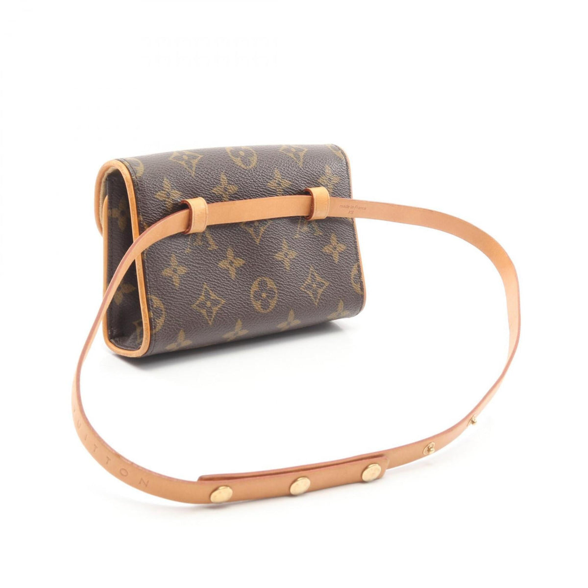Louis Vuitton Brown Coated Canvas Leather Fanny Pack Handbag (Pre-Owned)