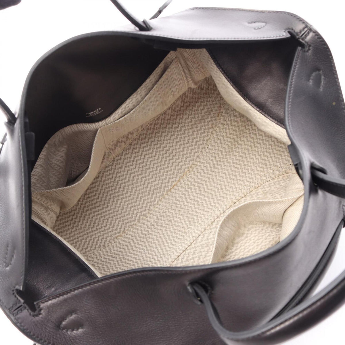 Hermes Black Leather Handbag (Pre-Owned)