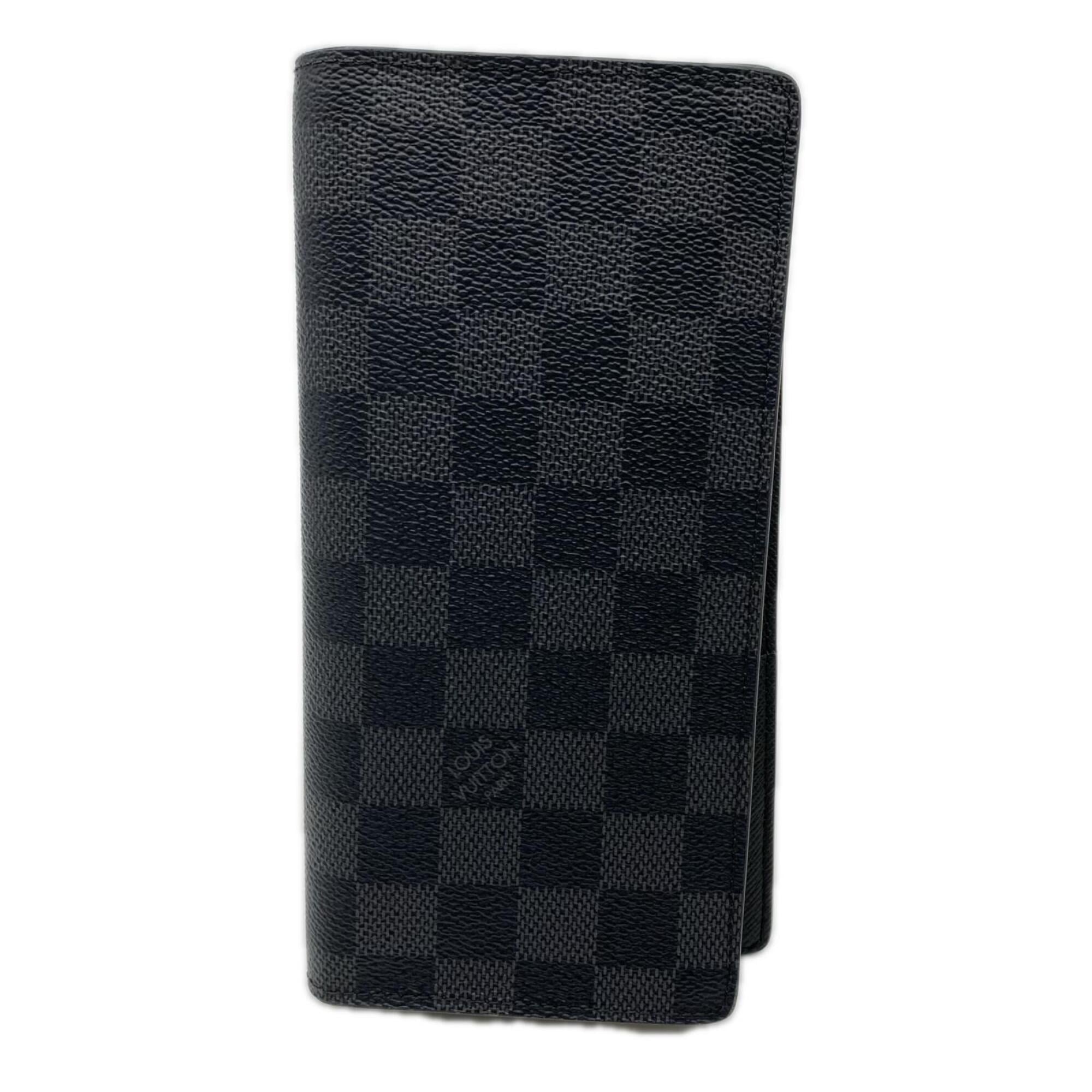 Louis Vuitton Damier Graphite Black Damier Graphite Gray Damier Graphite Leather Long Wallet (Bi-Fold) (Pre-Owned)
