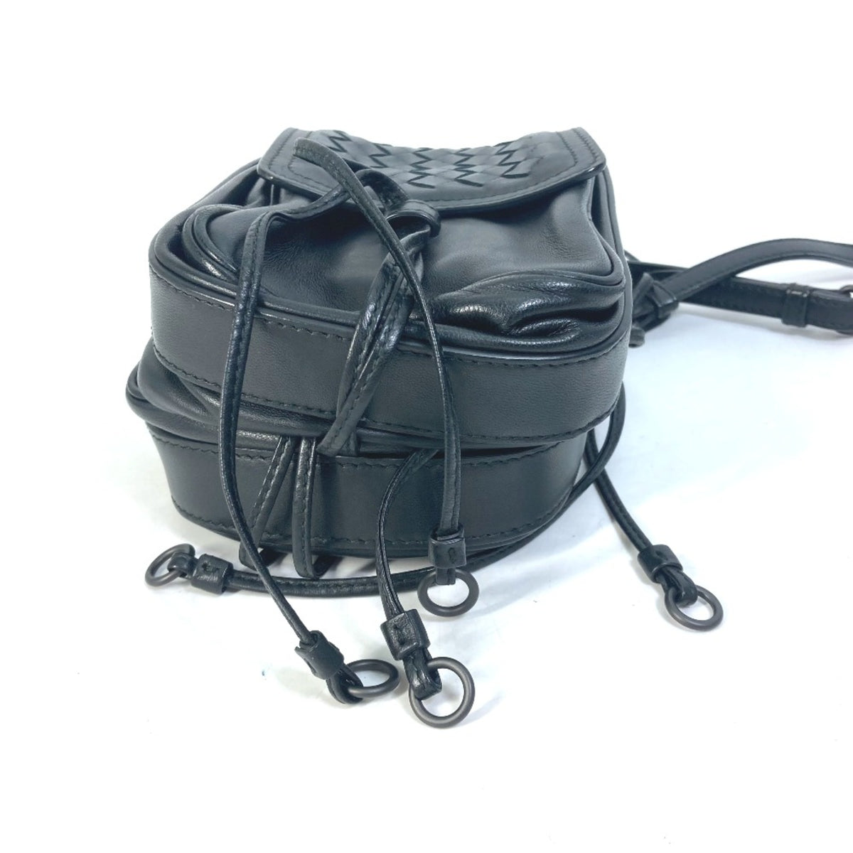 Bottega Veneta Black Leather Shoulder Bag (Pre-Owned)